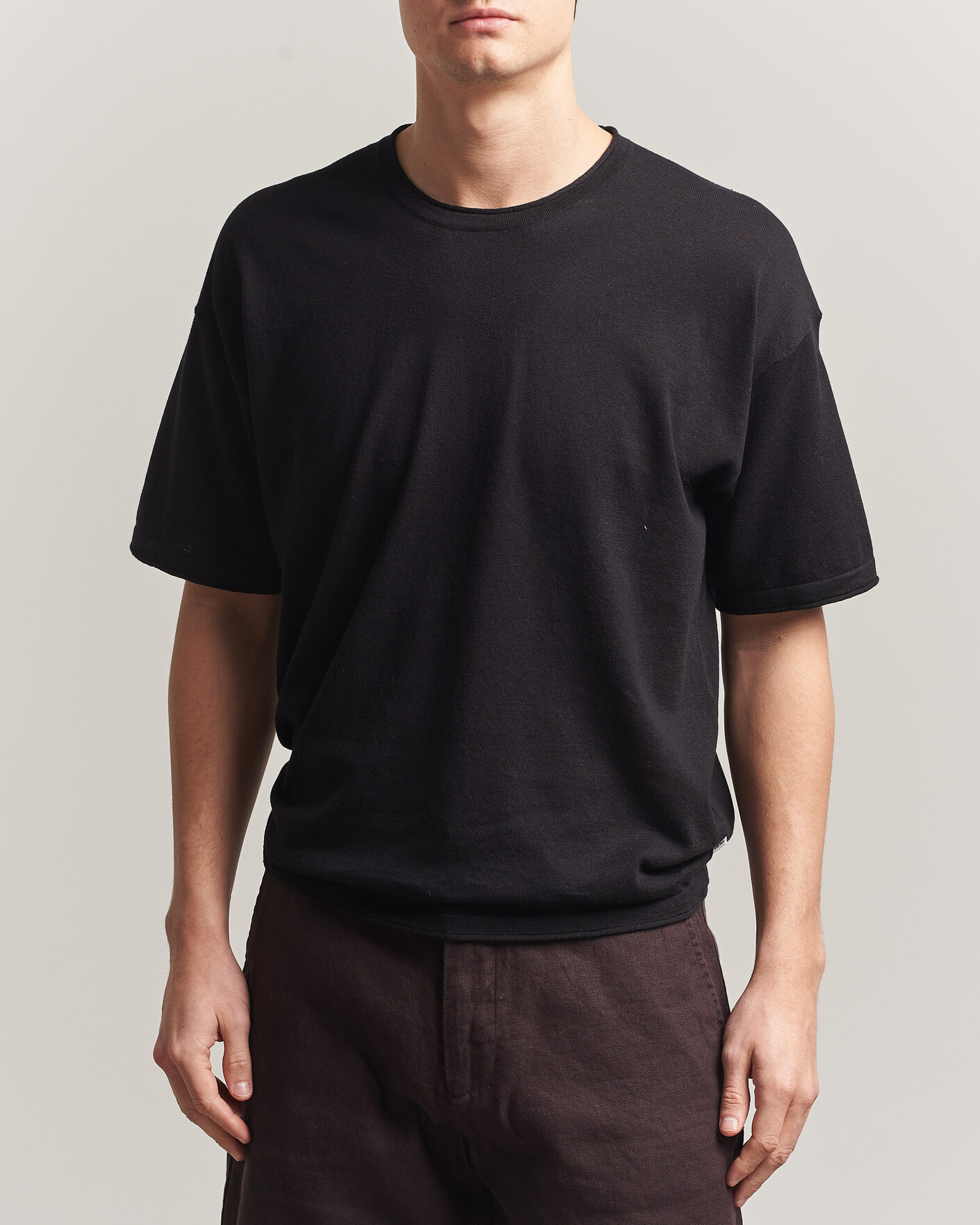 Men | T-Shirts | NN07 | Ryan Cotton/Linen T-Shirt Black