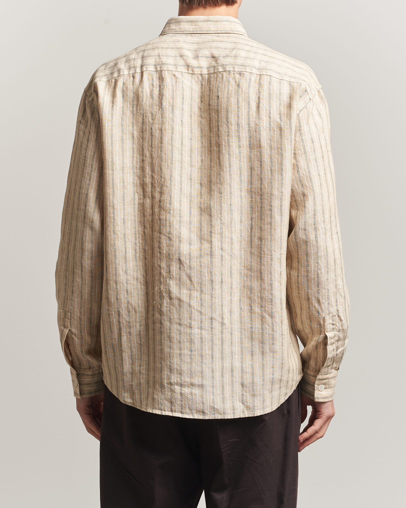 Men | Shirts | NN07 | Deon Linen Shirt Black Stripe