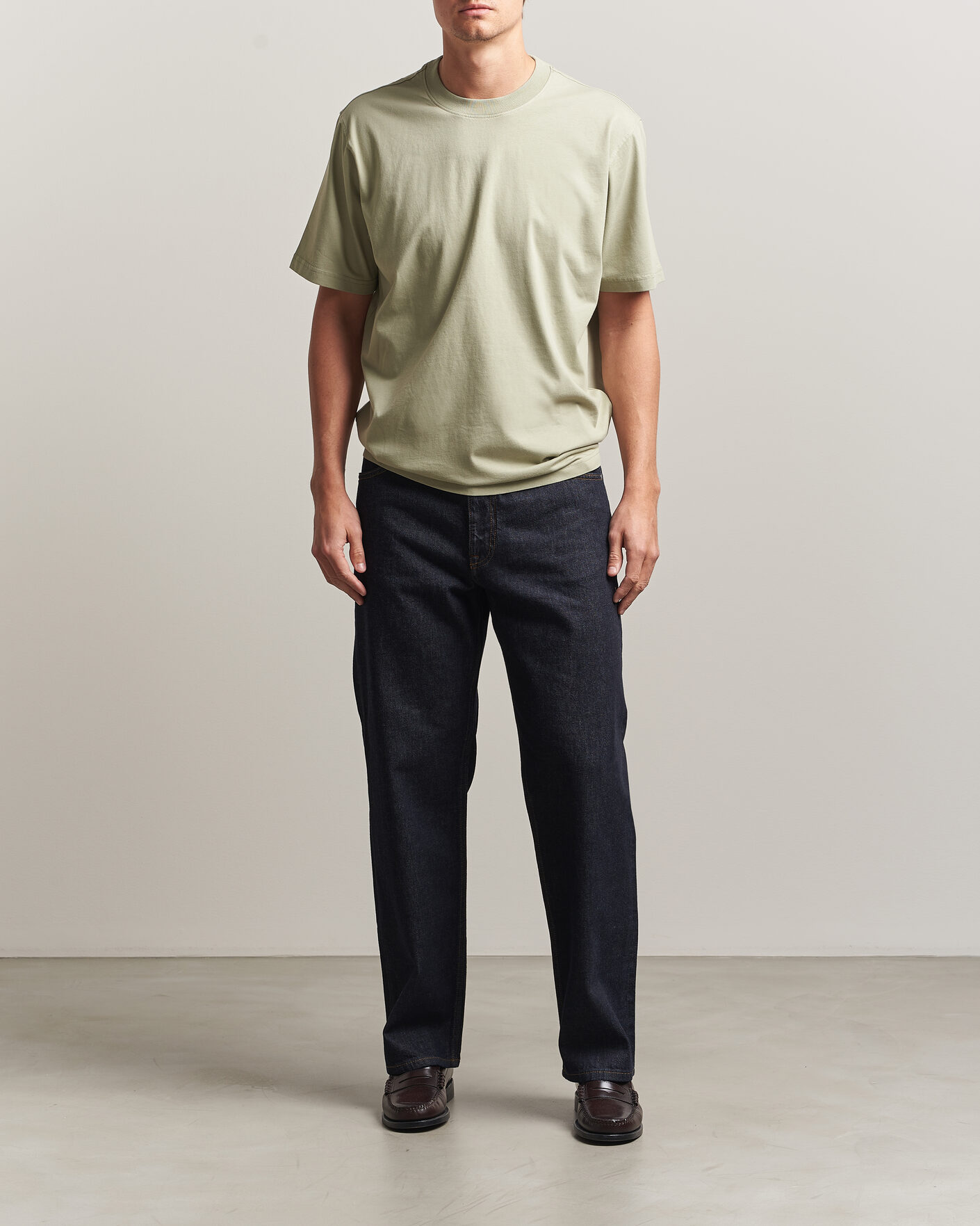 Men | T-Shirts | NN07 | Adam Crew Neck T-Shirt Sage Green