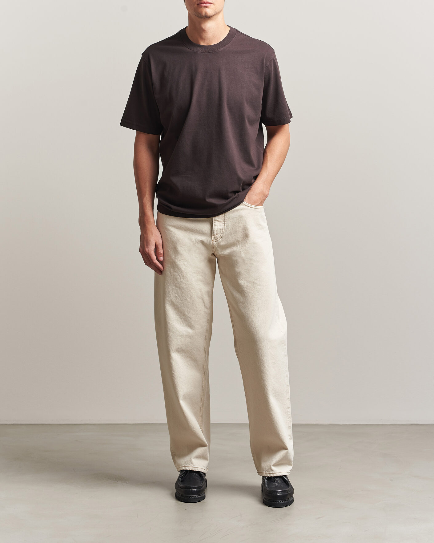 Men | T-Shirts | NN07 | Adam Crew Neck T-Shirt Dusky Port