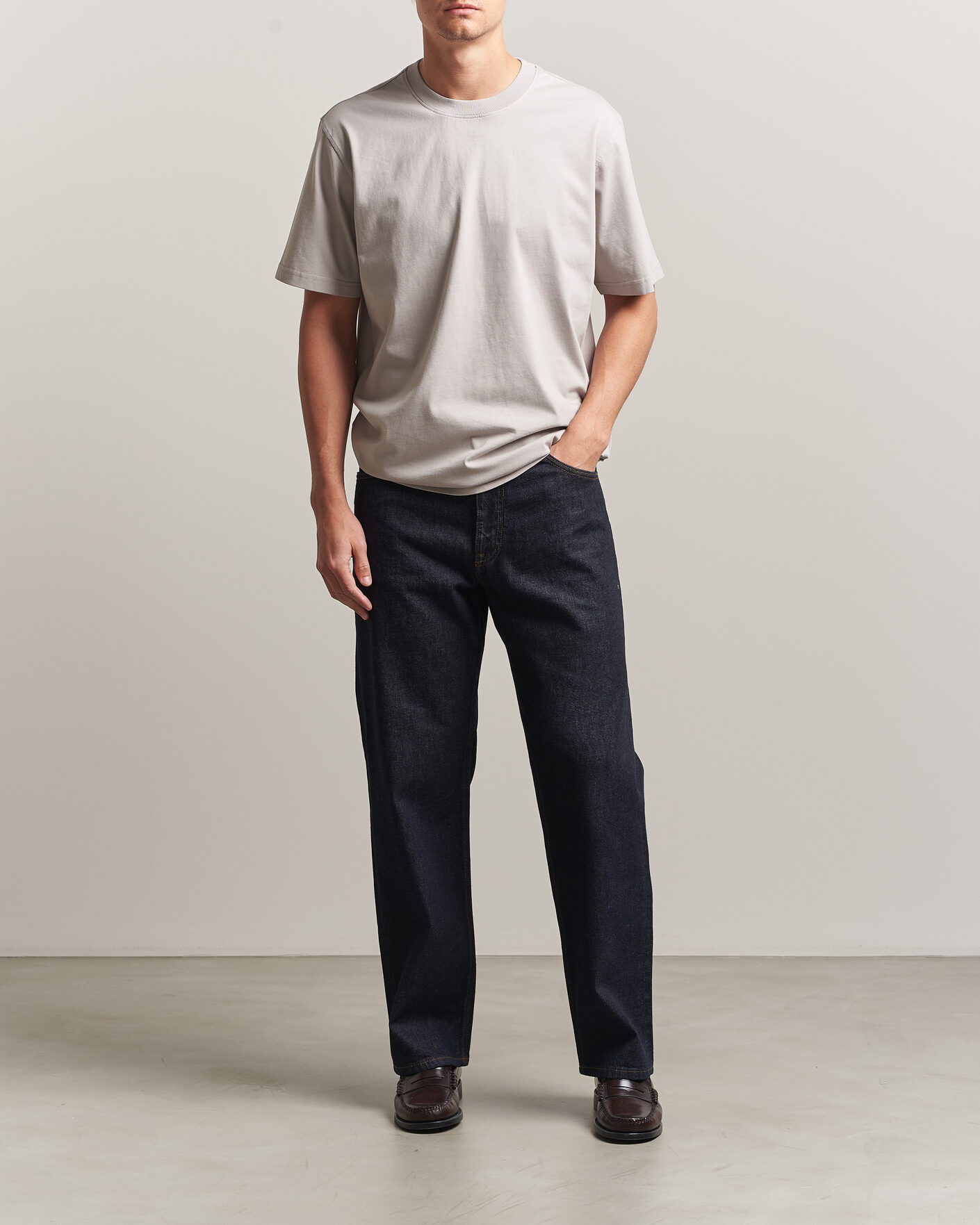 Men | T-Shirts | NN07 | Adam Crew Neck T-Shirt Moon Dust