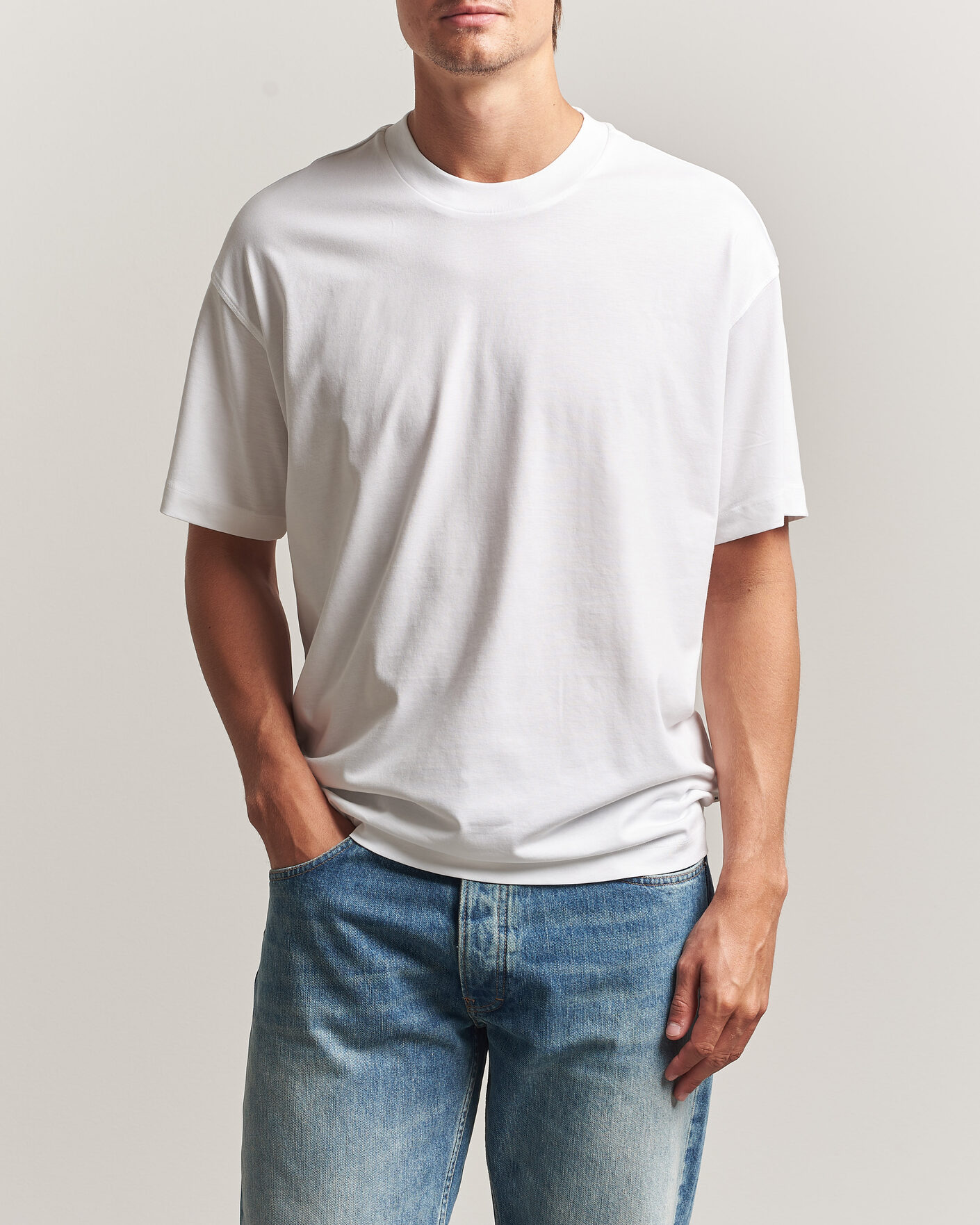 Men | T-Shirts | NN07 | Lionel Suvin Cotton Crew Neck T-Shirt White