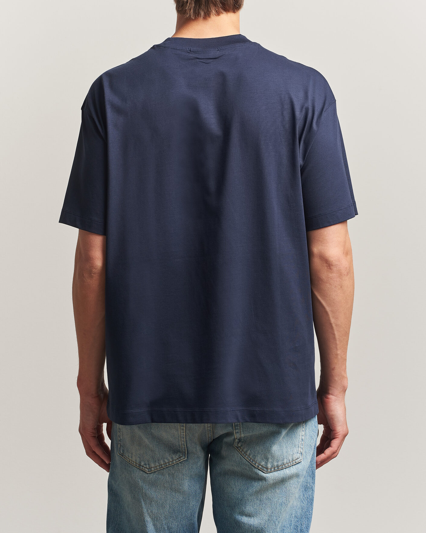 Men | T-Shirts | NN07 | Lionel Suvin Cotton Crew Neck T-Shirt Navy Blue