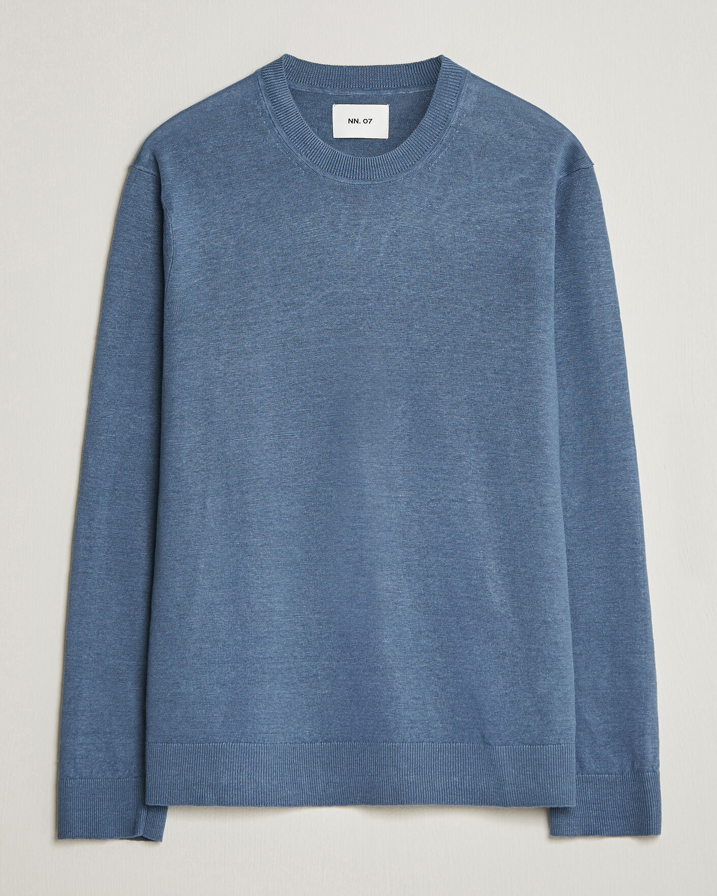 Men | Sweaters & Knitwear | NN07 | Ted Linen Knitted Sweater Stone Blue