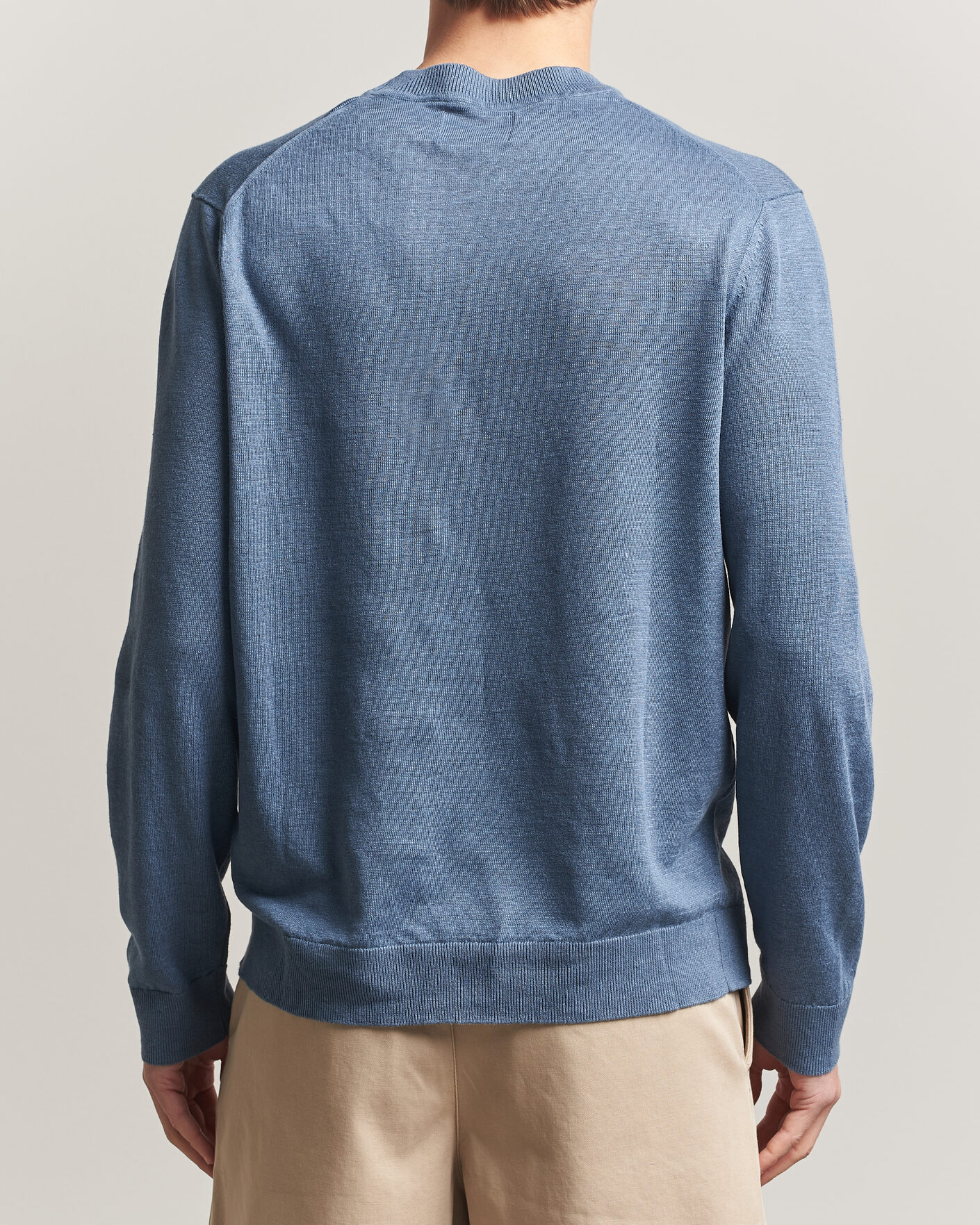 Men | Sweaters & Knitwear | NN07 | Ted Linen Knitted Sweater Stone Blue
