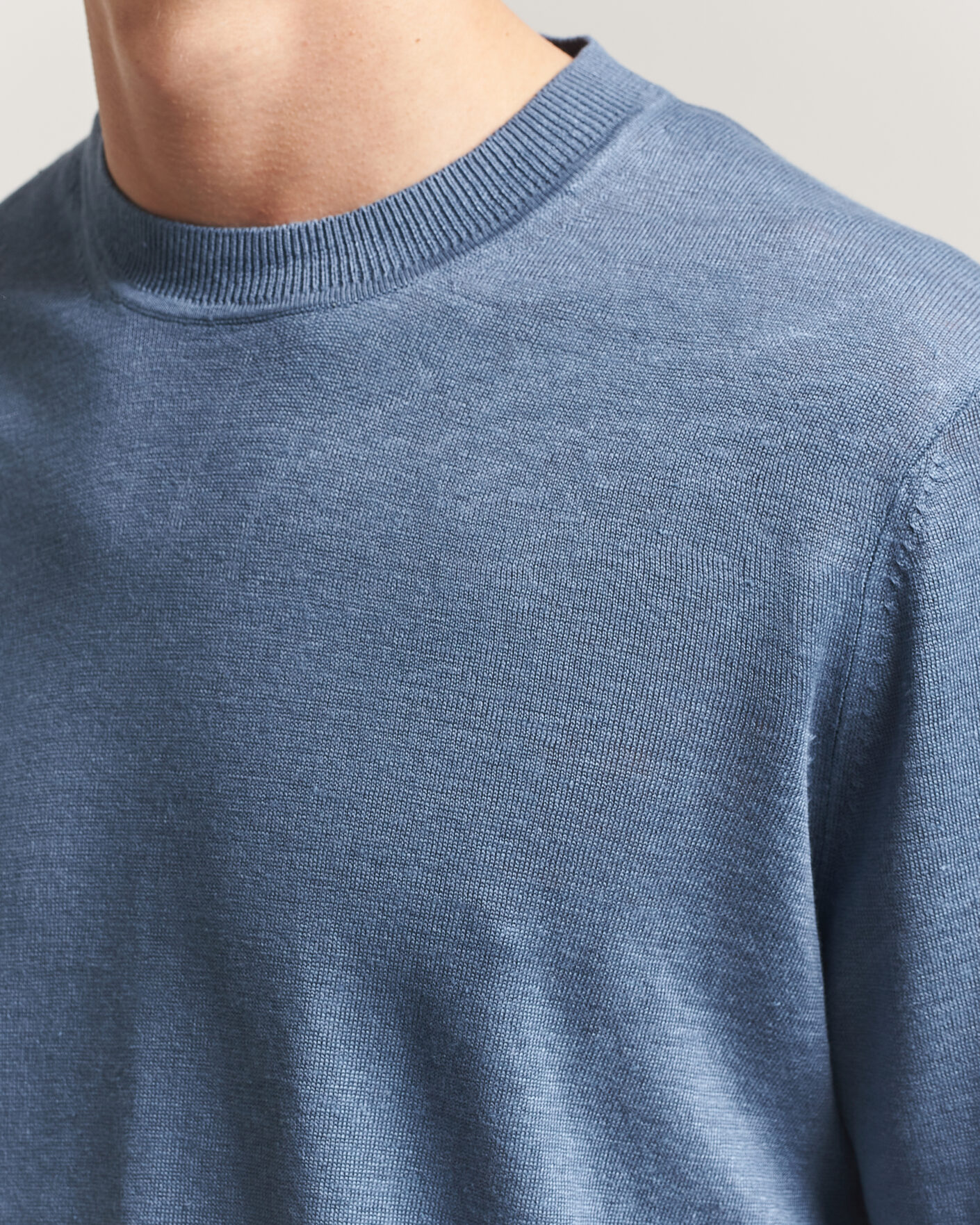 Men | Sweaters & Knitwear | NN07 | Ted Linen Knitted Sweater Stone Blue