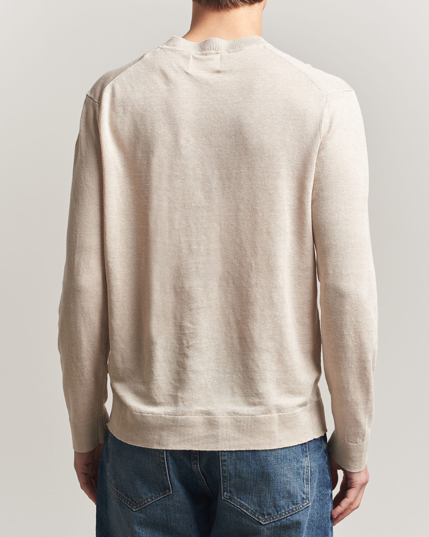 Men | Sweaters & Knitwear | NN07 | Ted Linen Knitted Sweater Oat