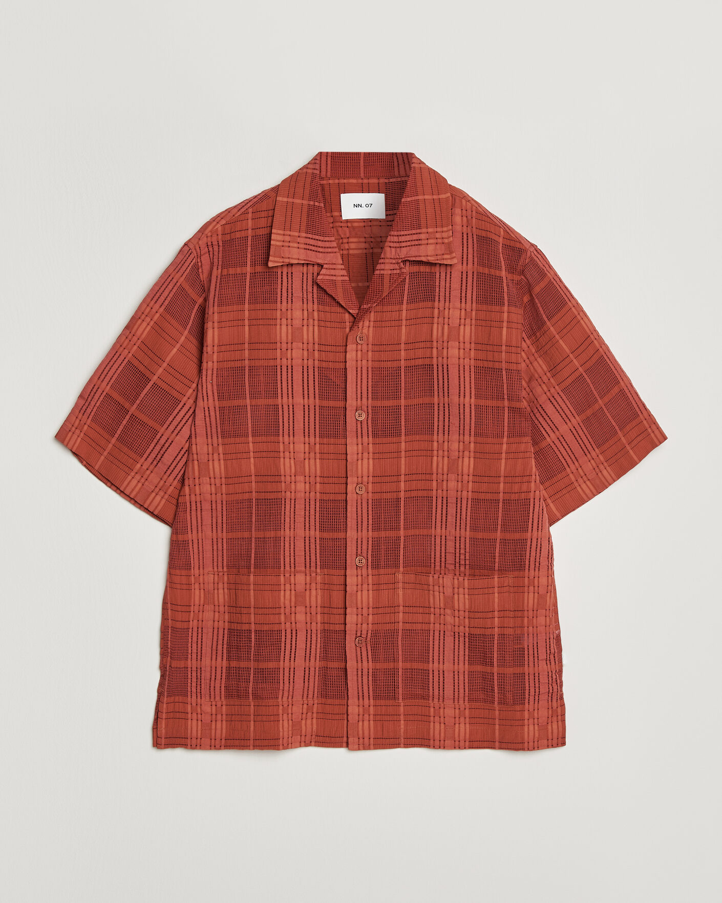 Men | Shirts | NN07 | Ben Short Sleeve Shirt Sienna Heat
