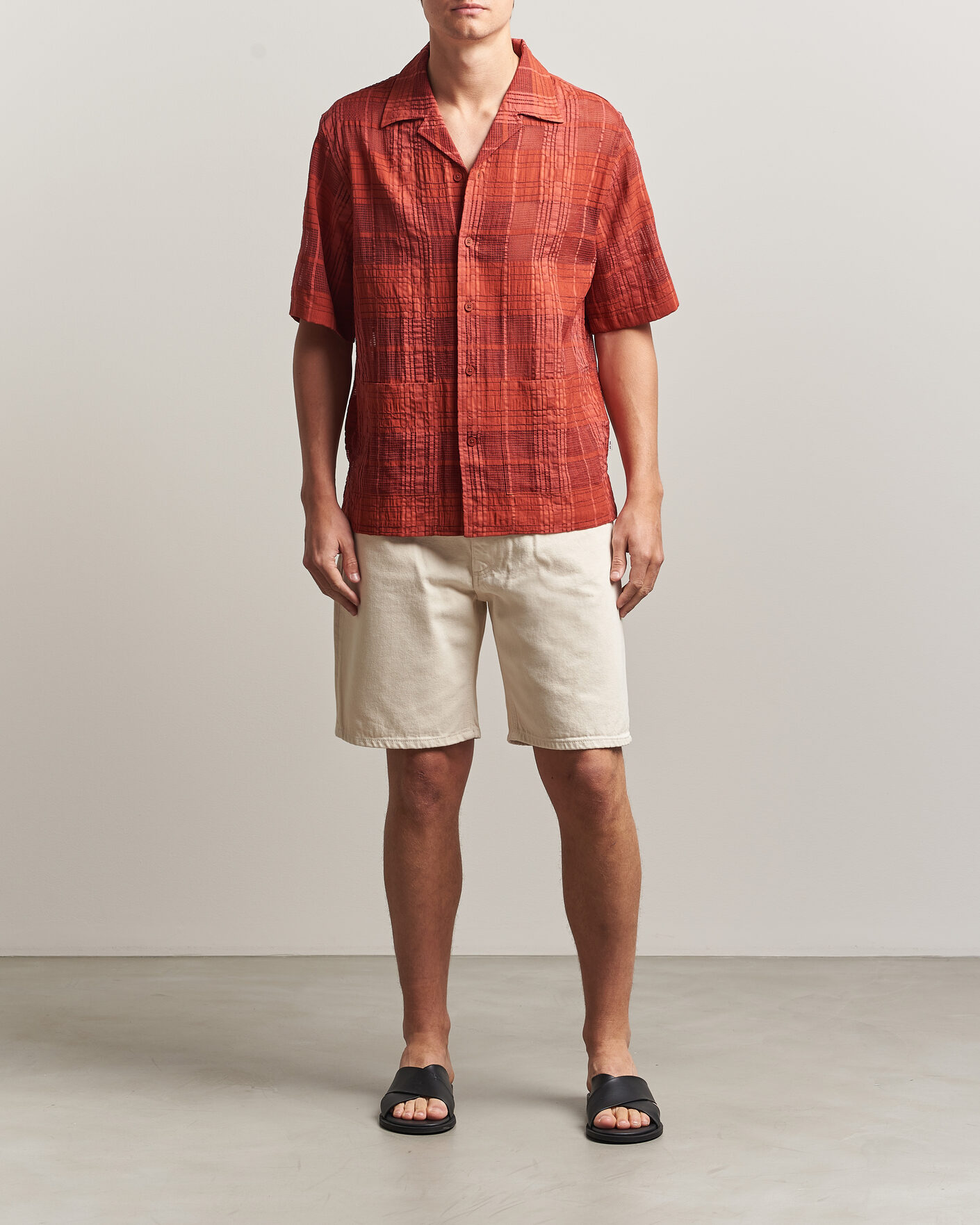 Men | Shirts | NN07 | Ben Short Sleeve Shirt Sienna Heat