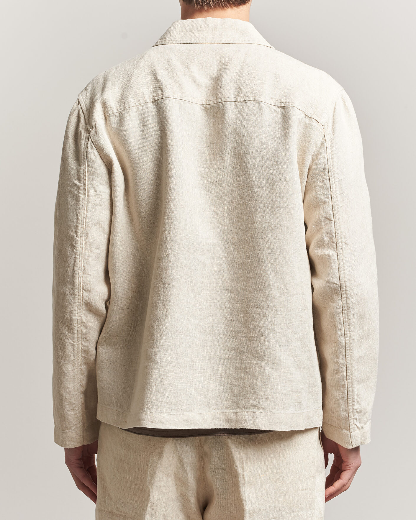 Men | Shirts | NN07 | Morgan Linen Overshirt Oat