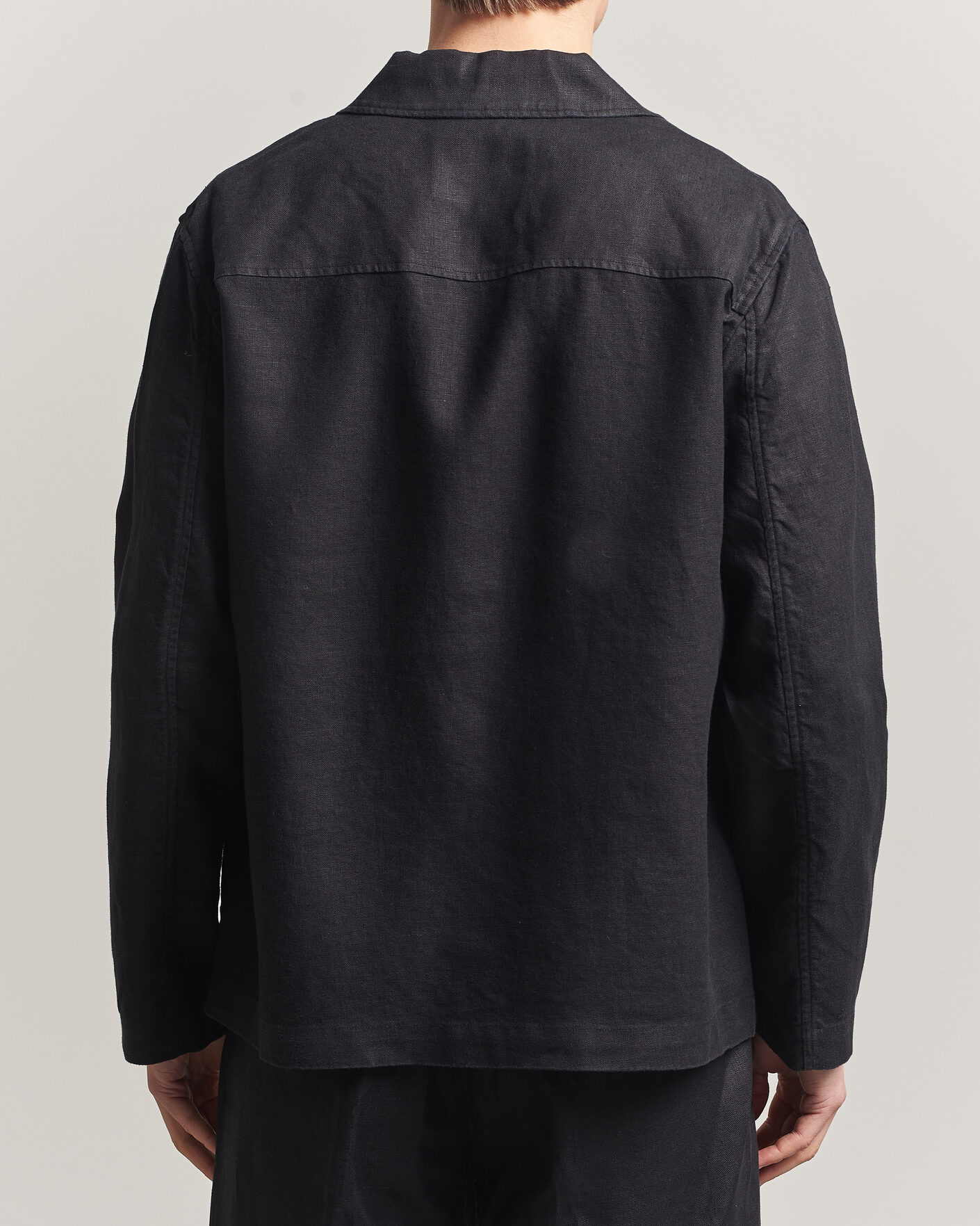 Men | Shirts | NN07 | Morgan Linen Overshirt Black