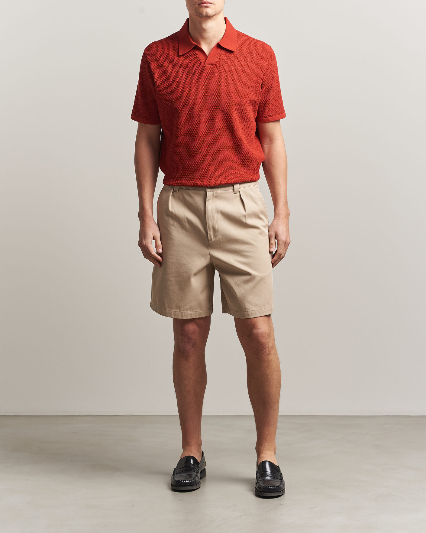 Men | Polo Shirts | NN07 | Paul Knitted Polo Sienna Heat