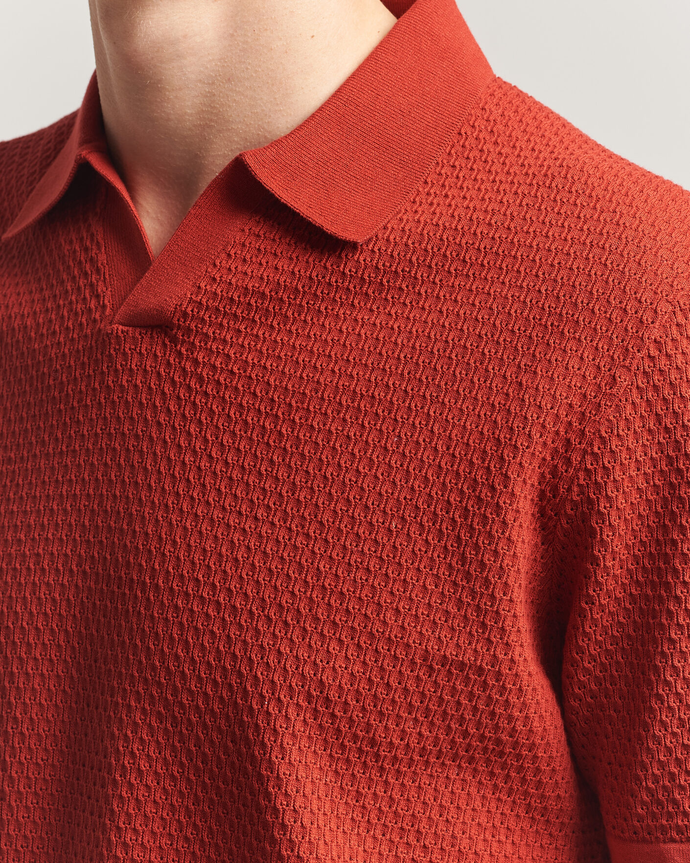 Men | Polo Shirts | NN07 | Paul Knitted Polo Sienna Heat