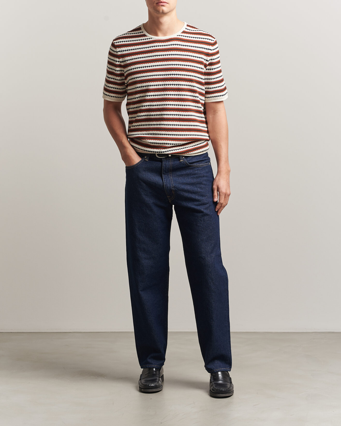 Men | T-Shirts | NN07 | Bari Knitted Striped T-Shirt Multi
