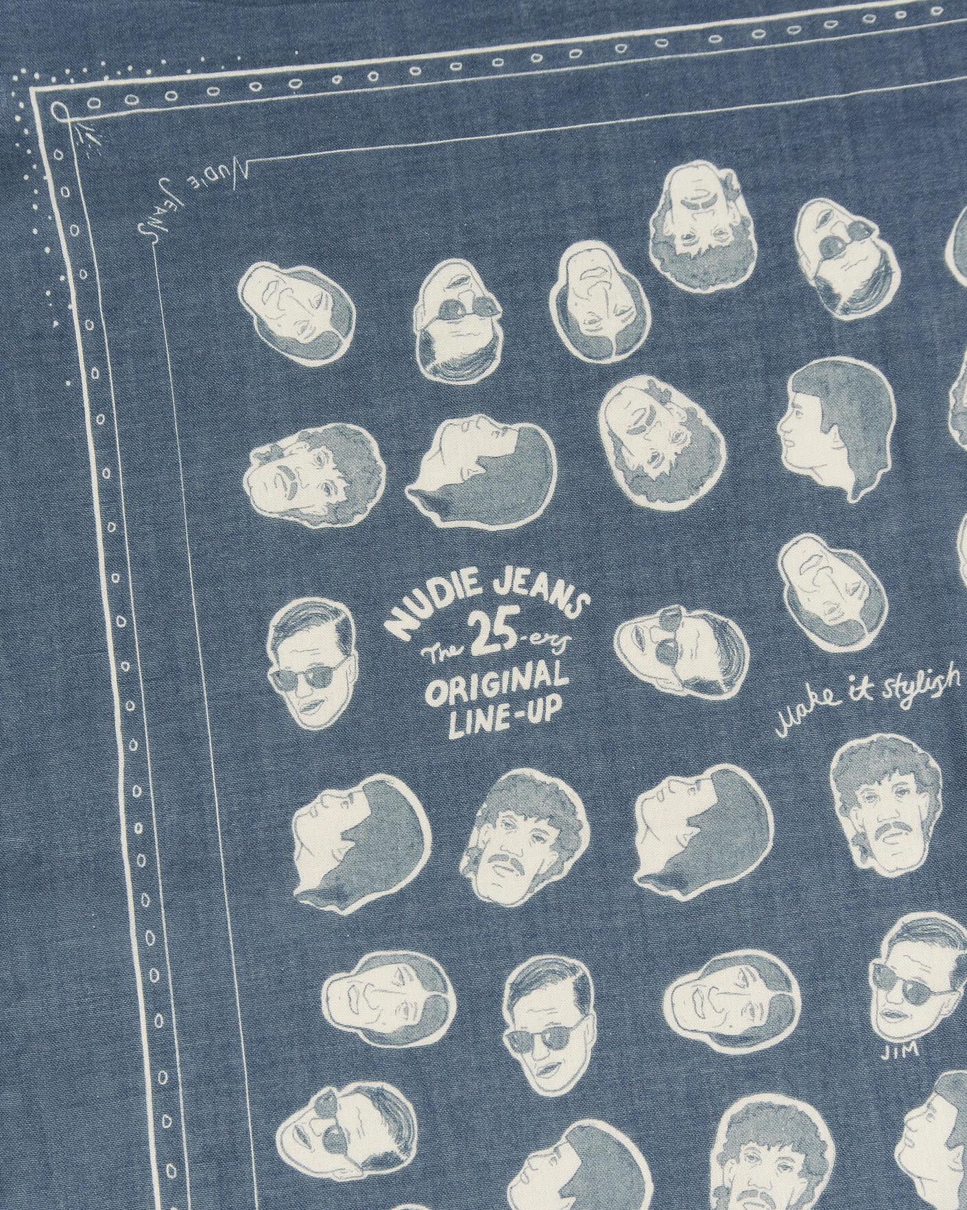 Men | Dress Scarves | Nudie Jeans | Ingrid OG Line-Up Bandana Blue