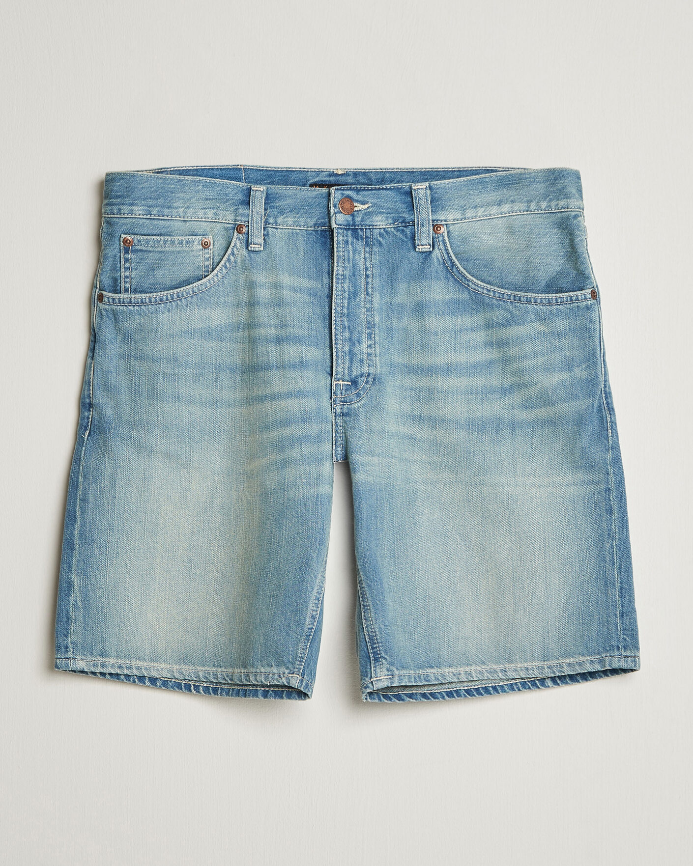Men | Shorts | Nudie Jeans | Seth Denim Shorts Drift Wood Light Blue