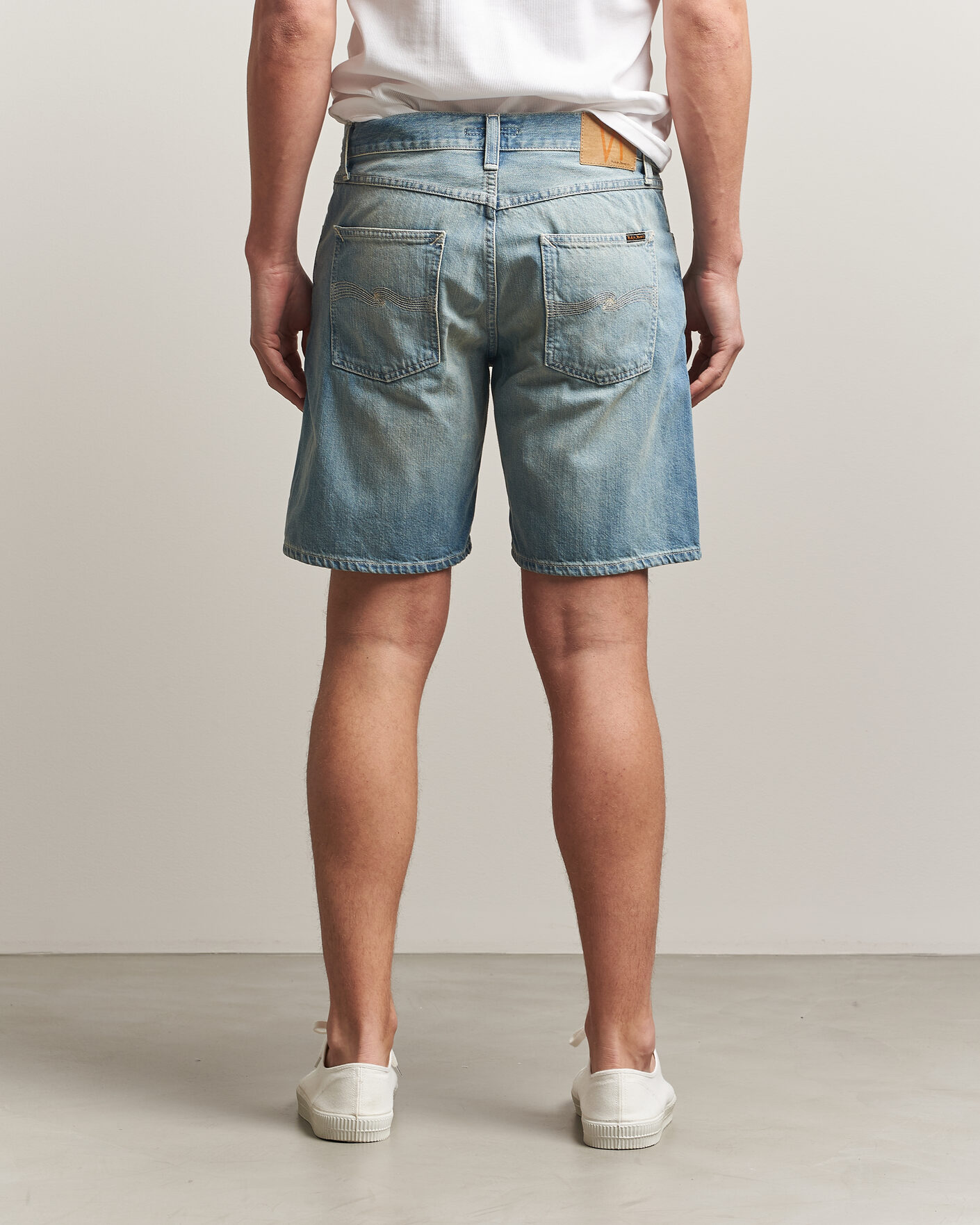 Men | Shorts | Nudie Jeans | Seth Denim Shorts Drift Wood Light Blue