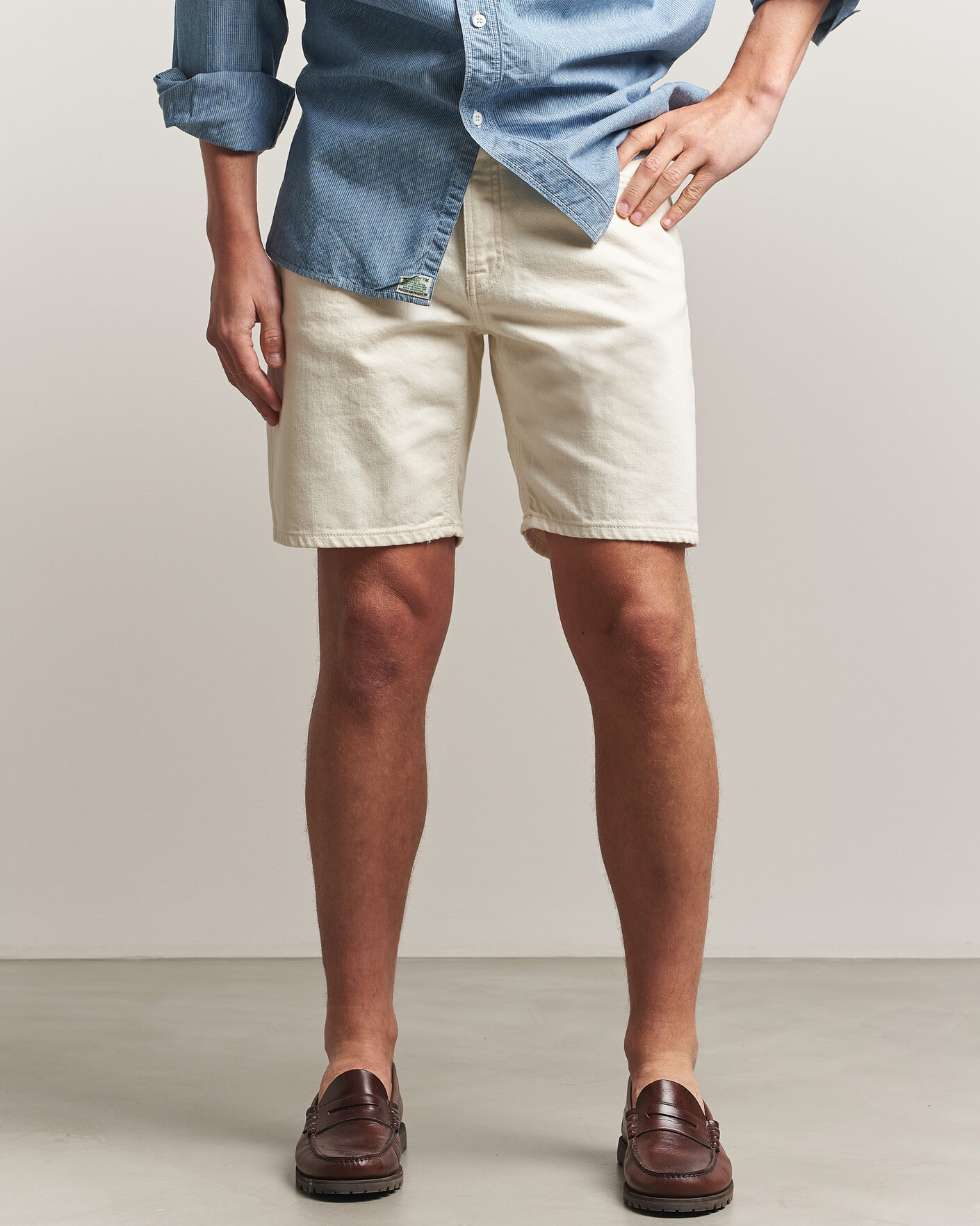 Men | Shorts | Nudie Jeans | Seth Denim Shorts Everivory