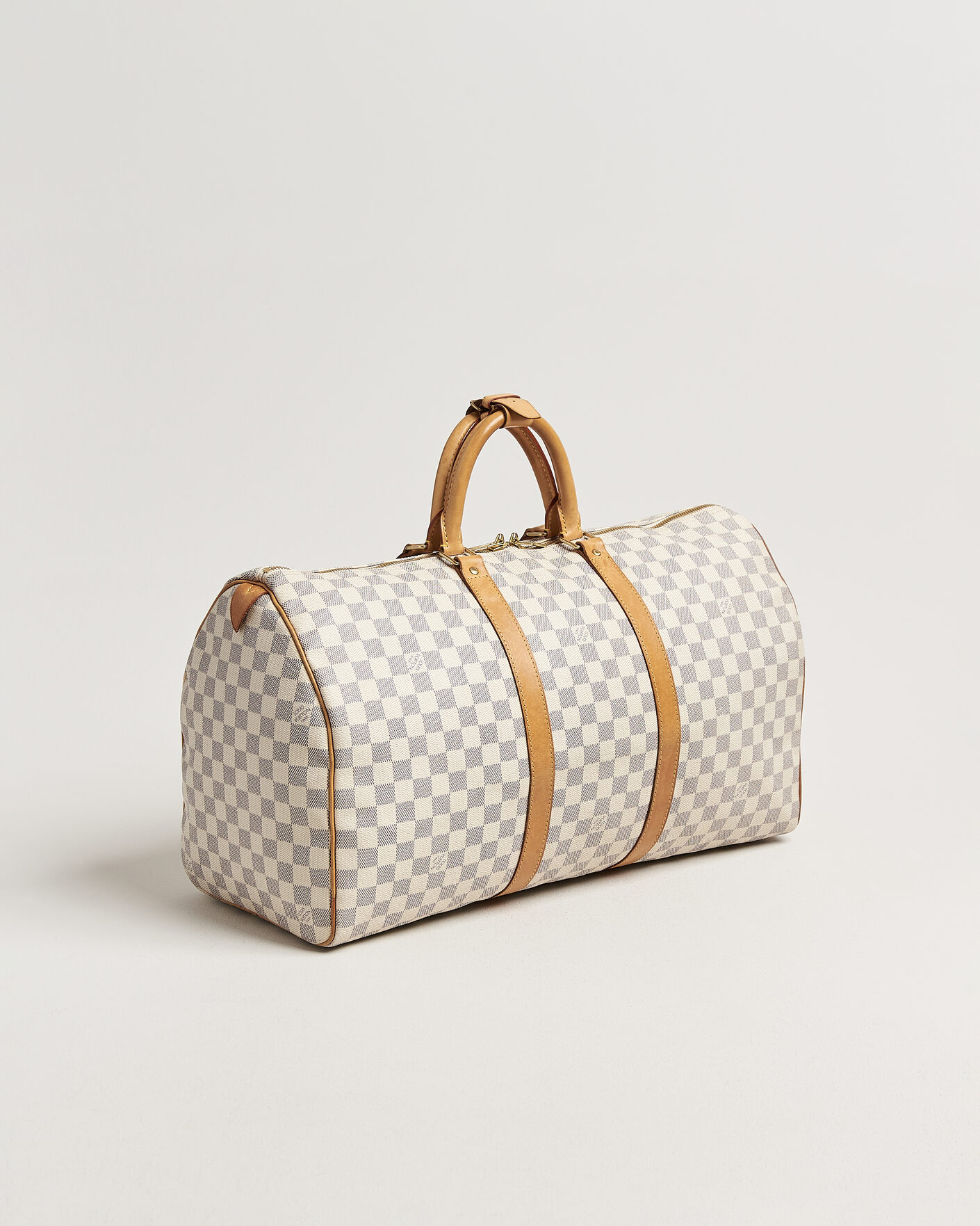 Men | Pre-Owned & Vintage Bags | Louis Vuitton Pre-Owned | Keepall 50 Damier Azur