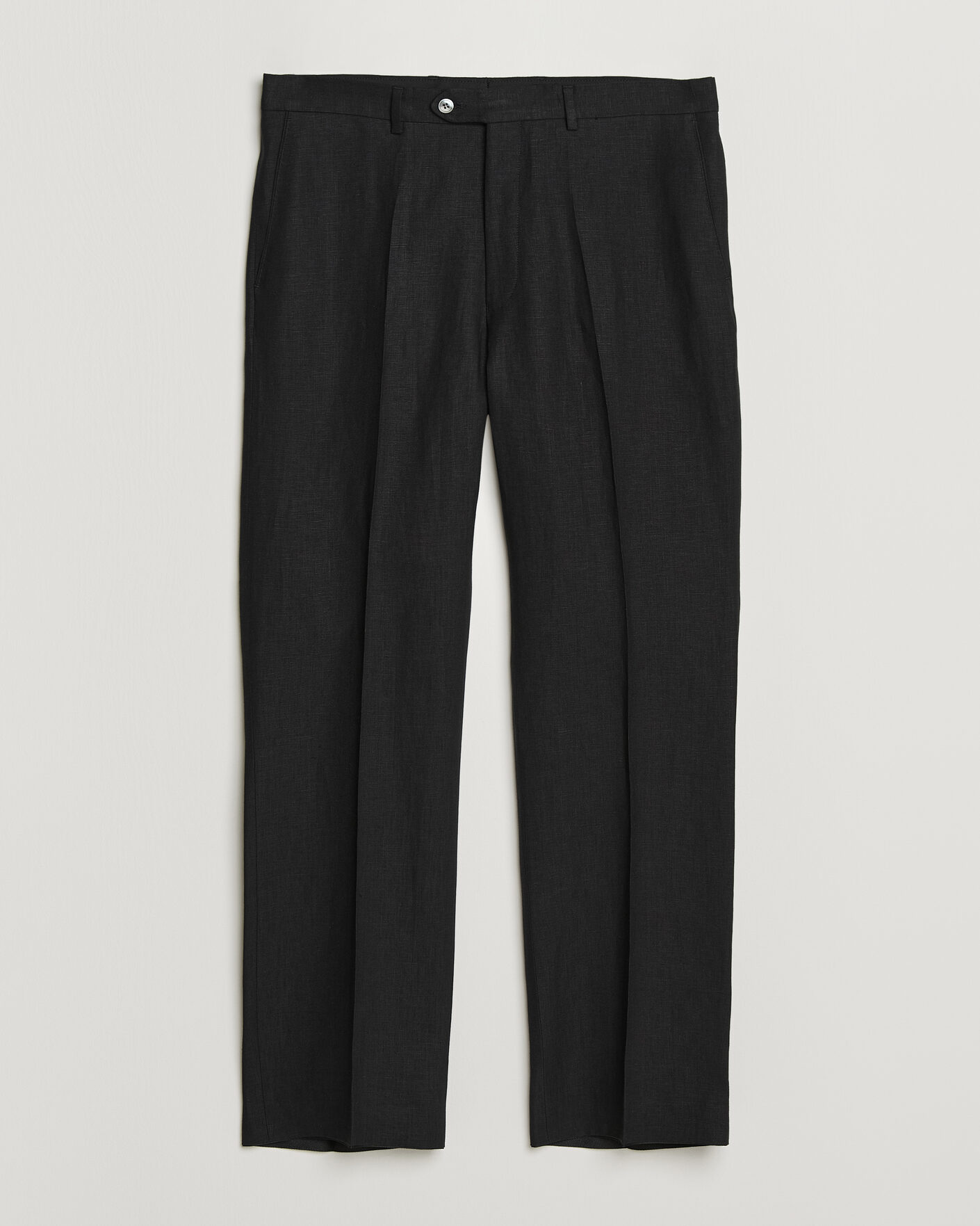 Men | Trousers | Oscar Jacobson | Dell S Linen Trousers Black