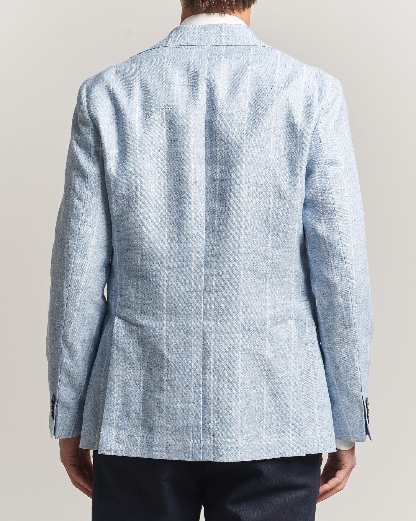 Men | Blazers | Oscar Jacobson | Ferry Soft Linen/Cotton Blazer Light Blue