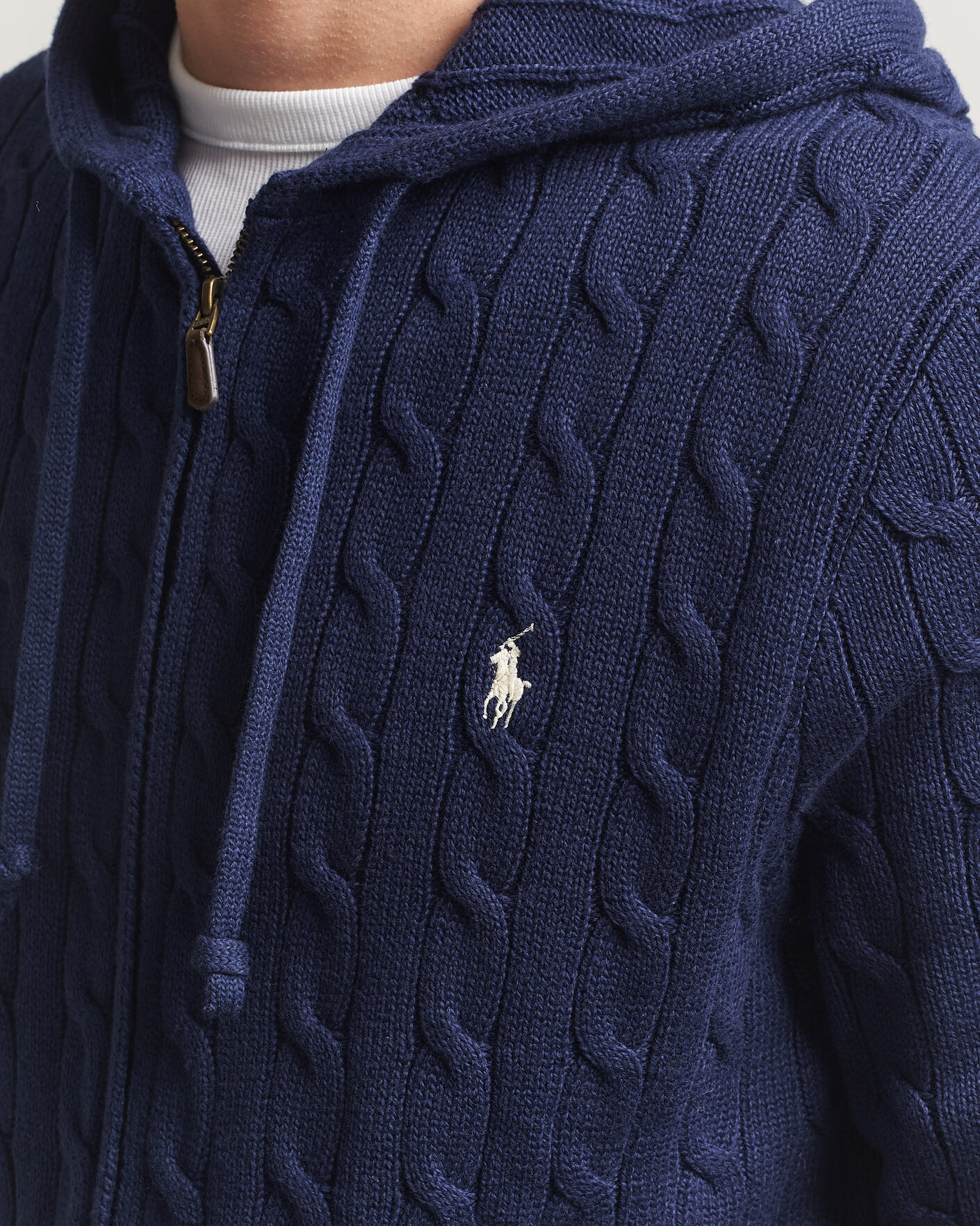 Men | Sweaters & Knitwear | Polo Ralph Lauren | Knitted Full Zip Sweater Bright Navy