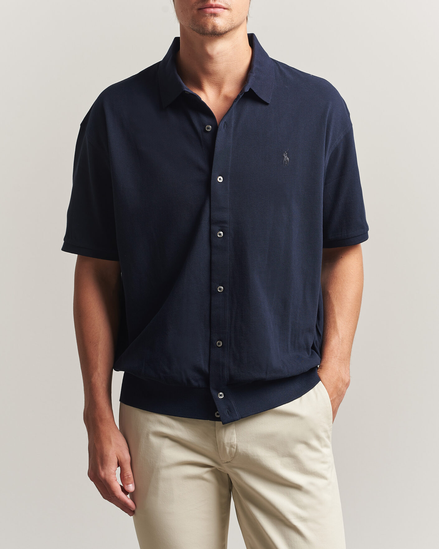 Men | Polo Shirts | Polo Ralph Lauren | Buttoned Polo Aviator Navy