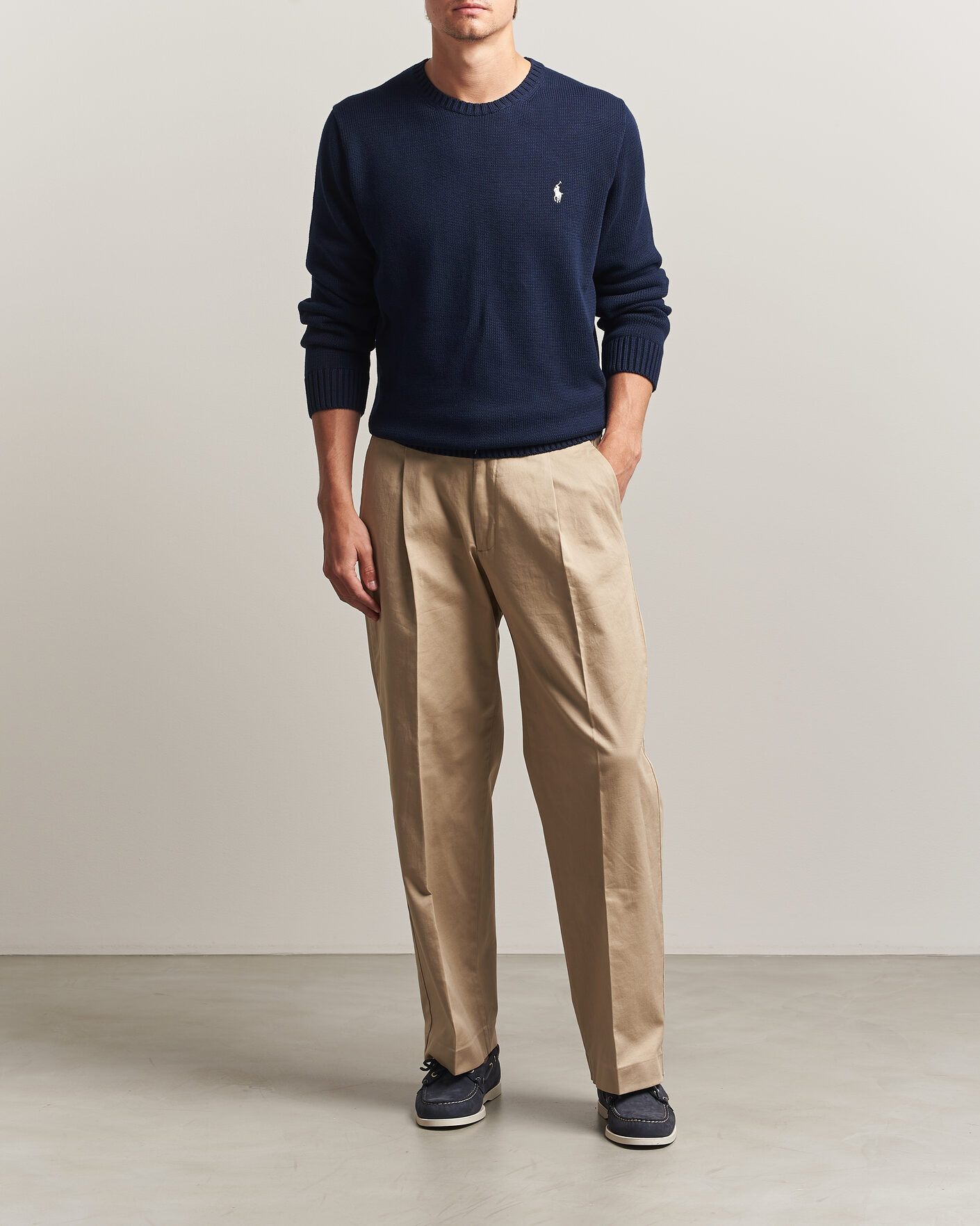 Men | Sweaters & Knitwear | Polo Ralph Lauren | Cotton Crew Neck Pullover Hunter Navy
