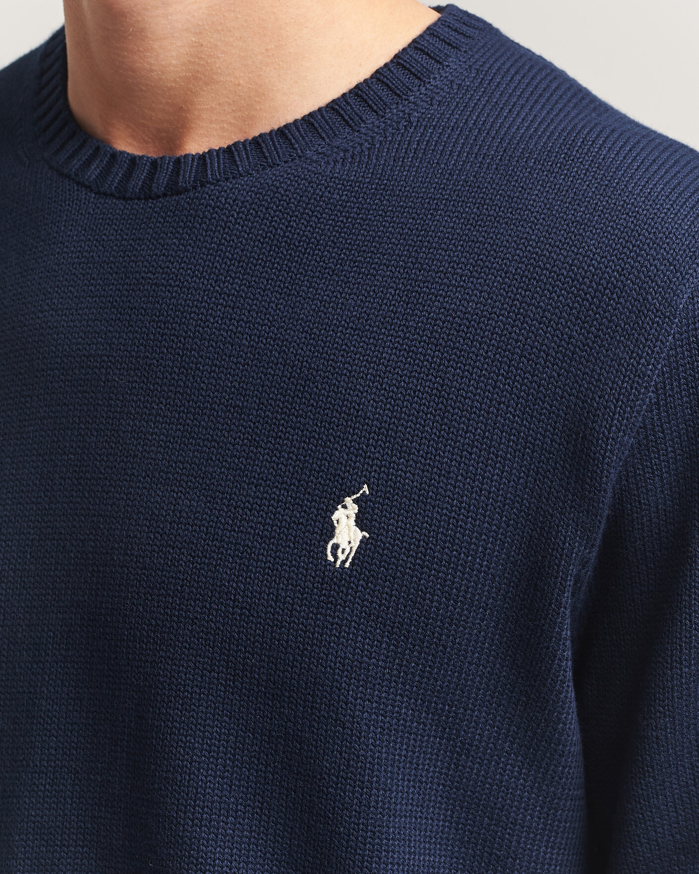 Men | Sweaters & Knitwear | Polo Ralph Lauren | Cotton Crew Neck Pullover Hunter Navy