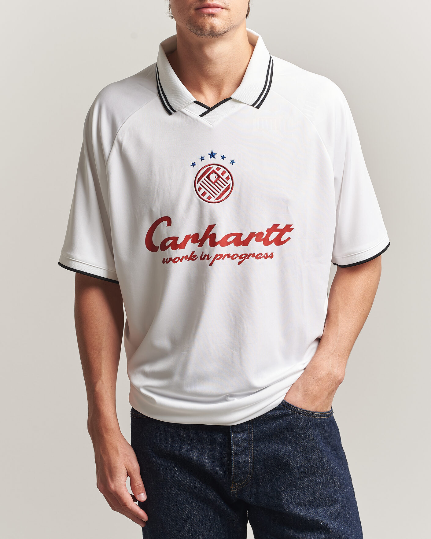 Men | T-Shirts | Carhartt WIP | Terrace Football T-Shirt White