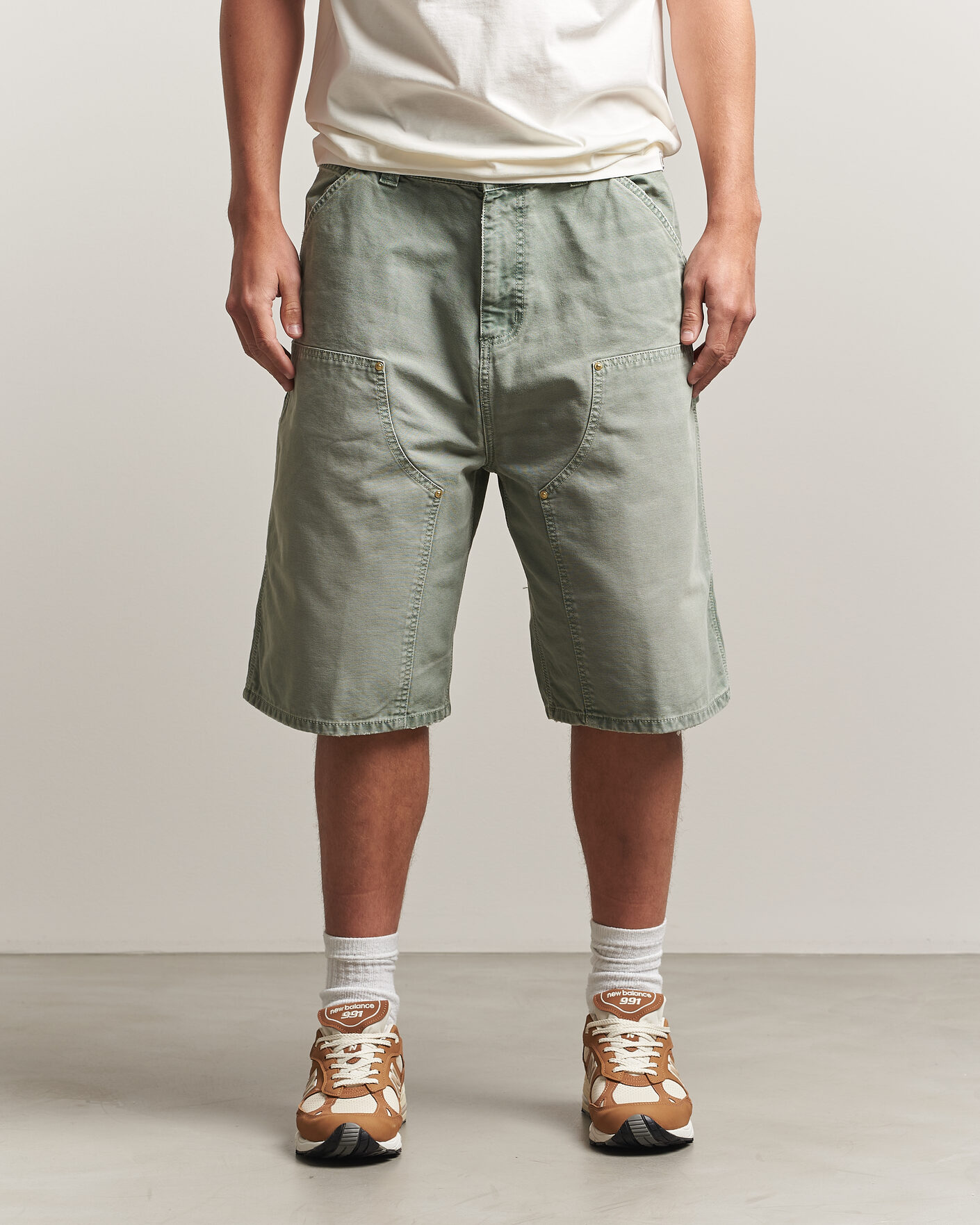 Men | Shorts | Carhartt WIP | OG Dearborn Canvas Double Knee Shorts Shady Green