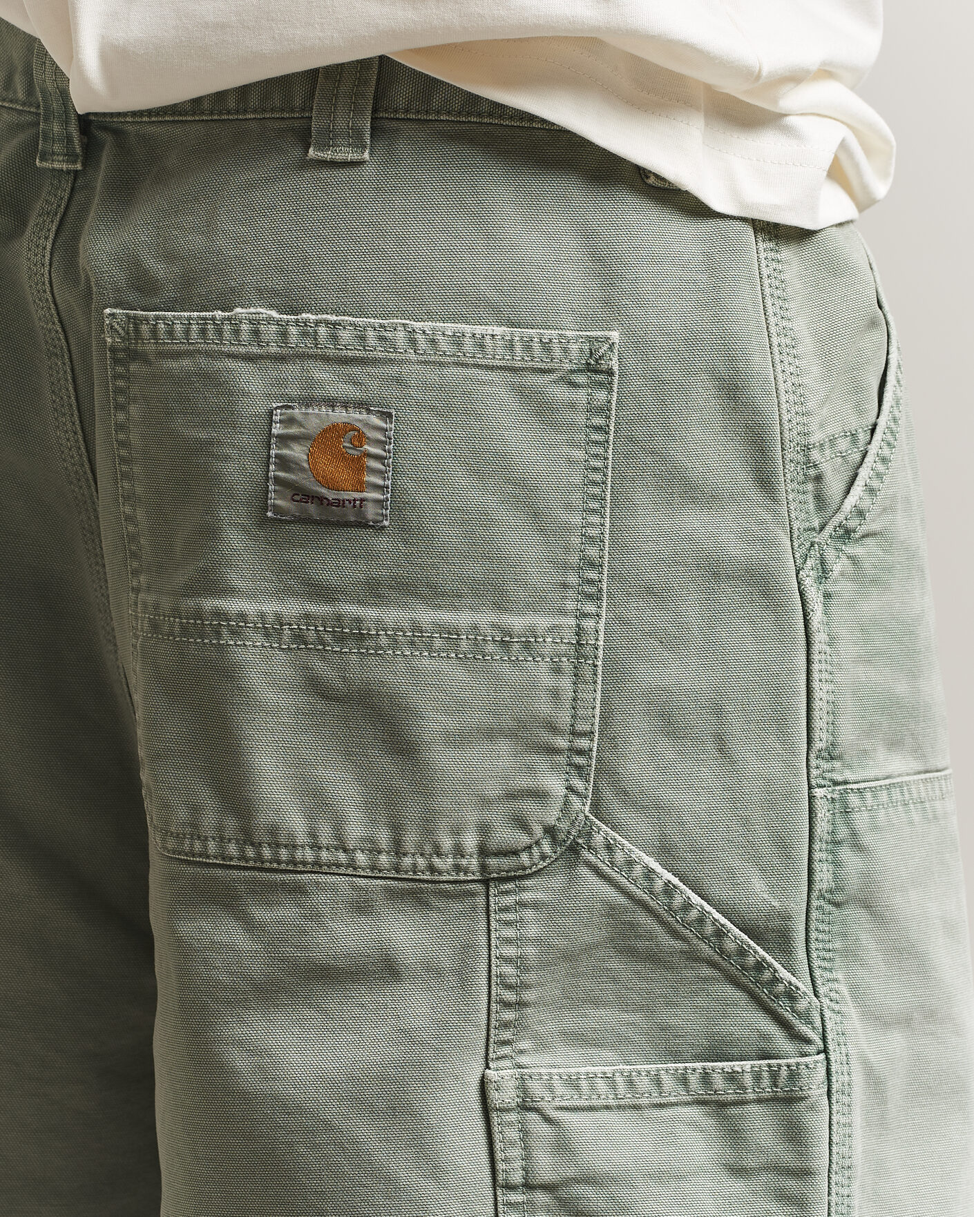 Men | Shorts | Carhartt WIP | OG Dearborn Canvas Double Knee Shorts Shady Green