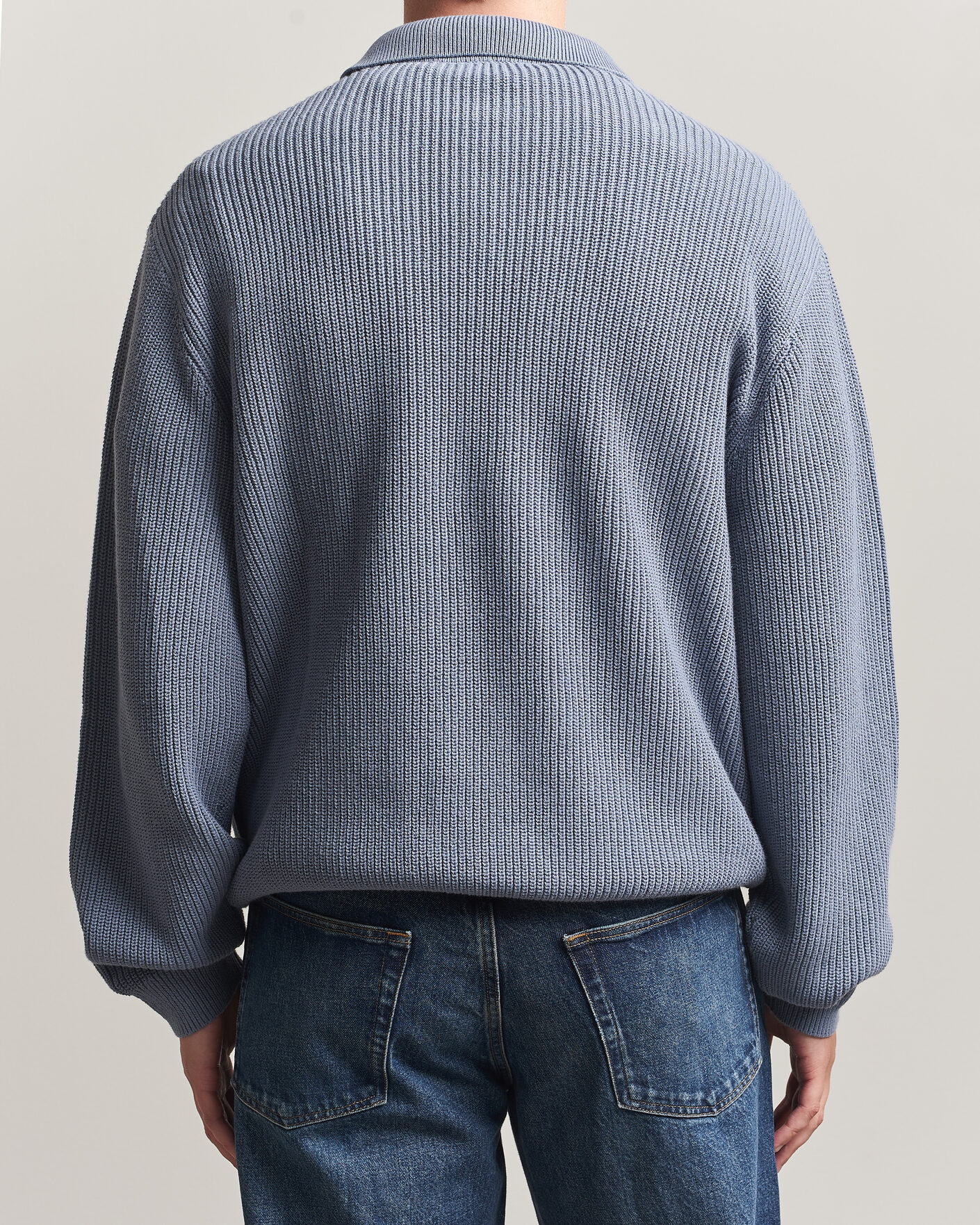 Men | Sweaters & Knitwear | Carhartt WIP | Miles Knitted Cotton Polo Shad Blue