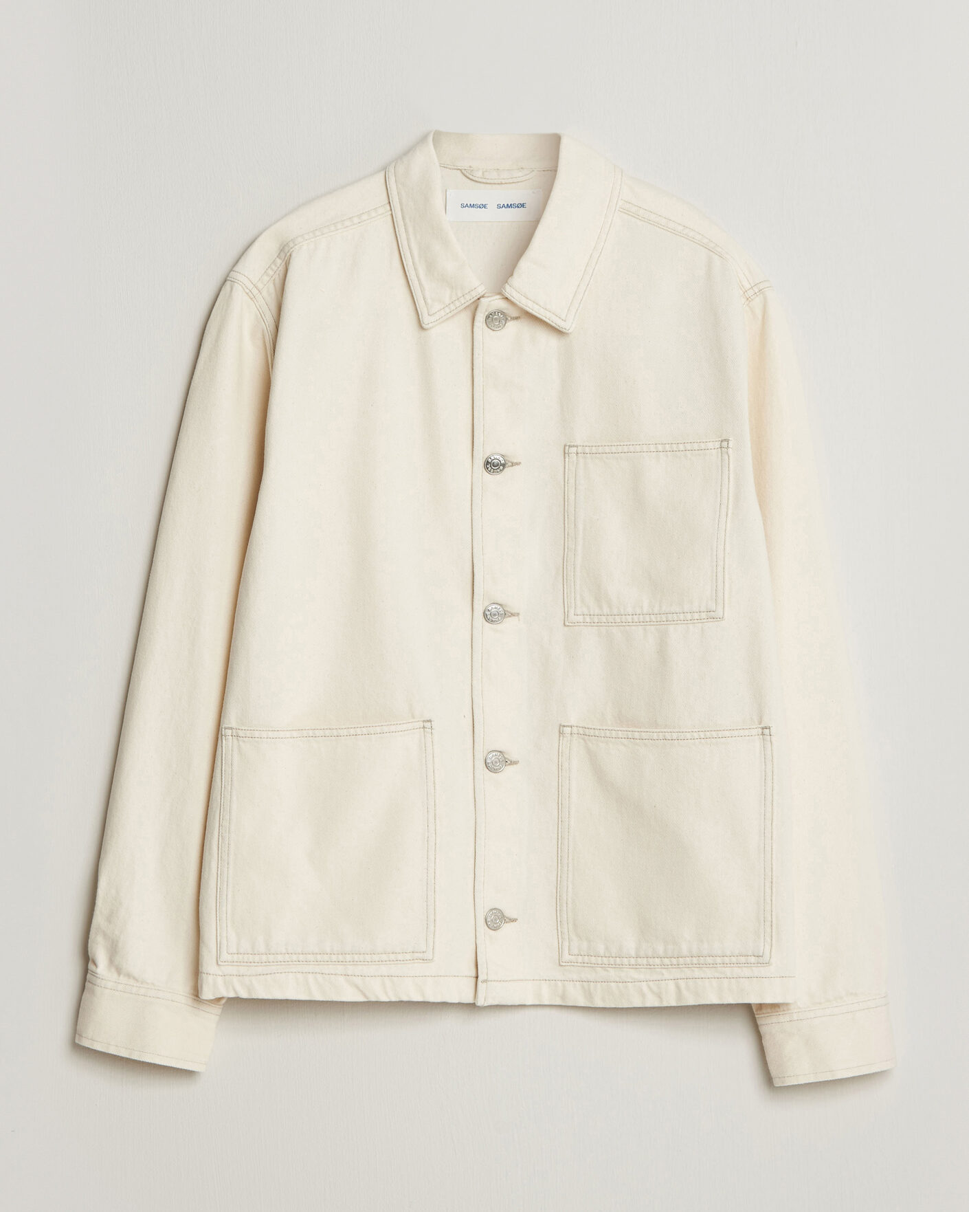 Men | Shirts | Samsøe Samsøe | Chore Denim Overshirt Soft Natural