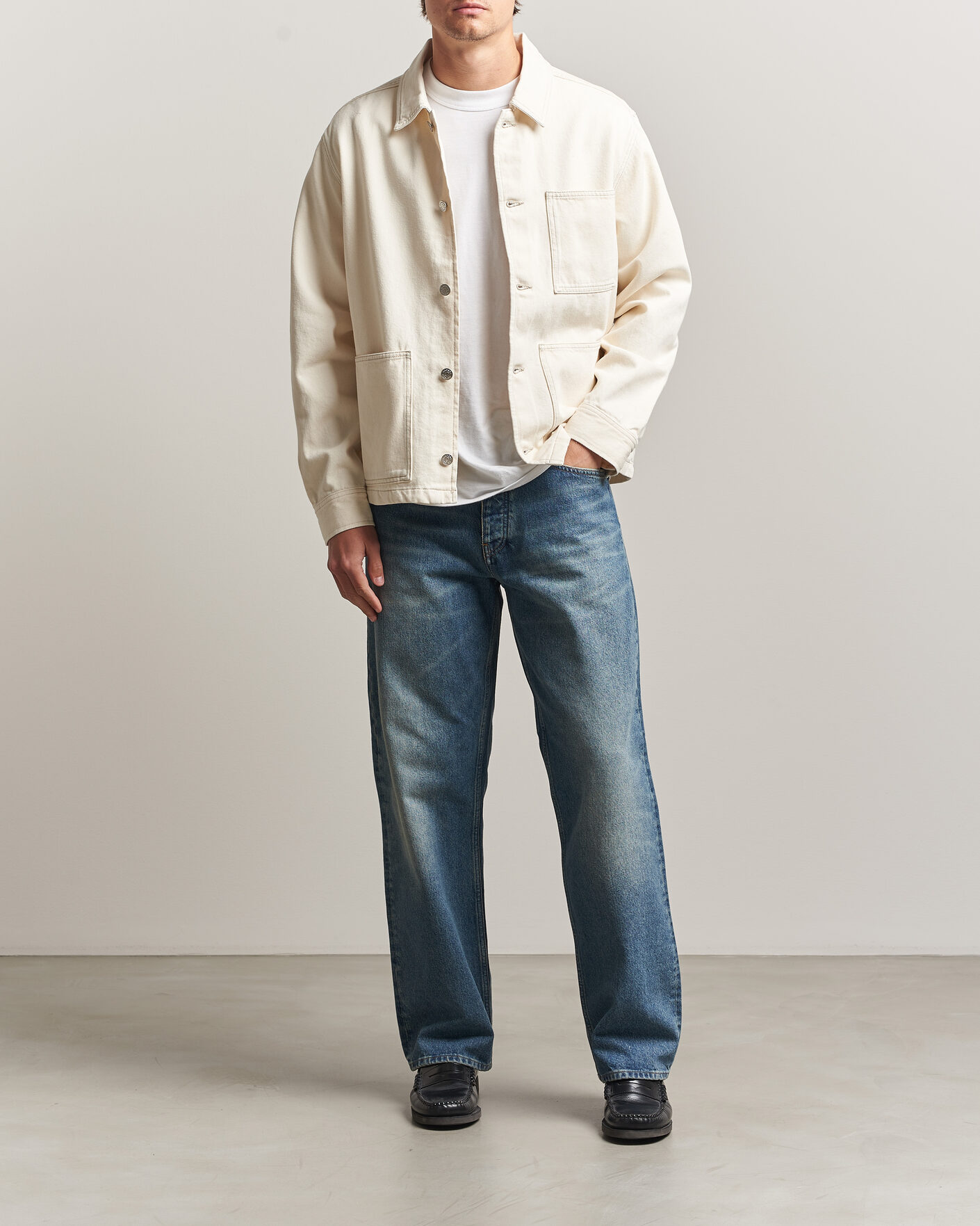 Men | Shirts | Samsøe Samsøe | Chore Denim Overshirt Soft Natural
