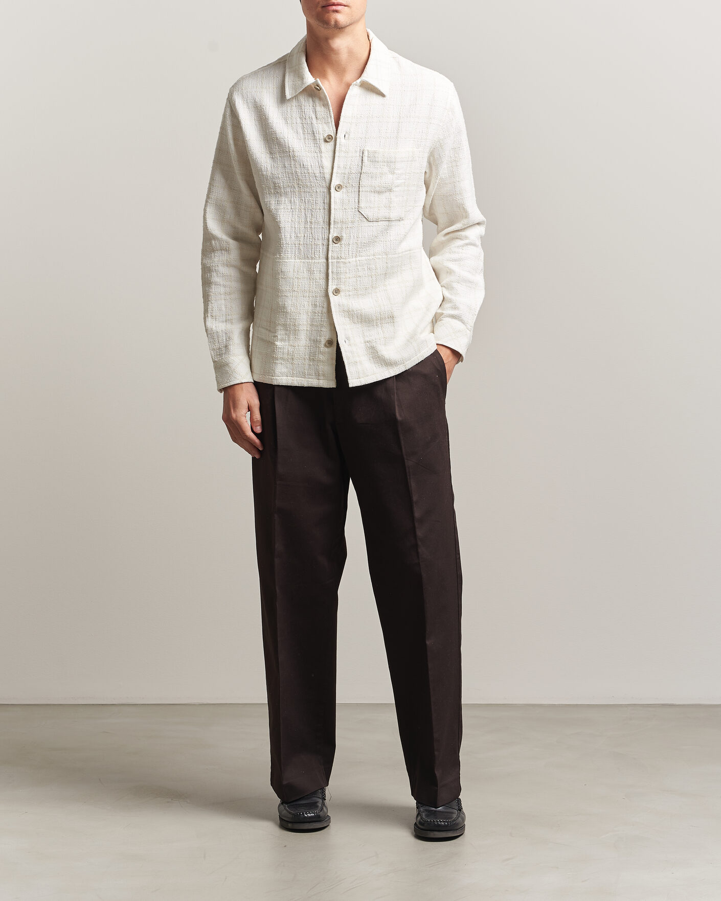Men | Shirts | Samsøe Samsøe | Damon Checked Overshirt Silver Birch