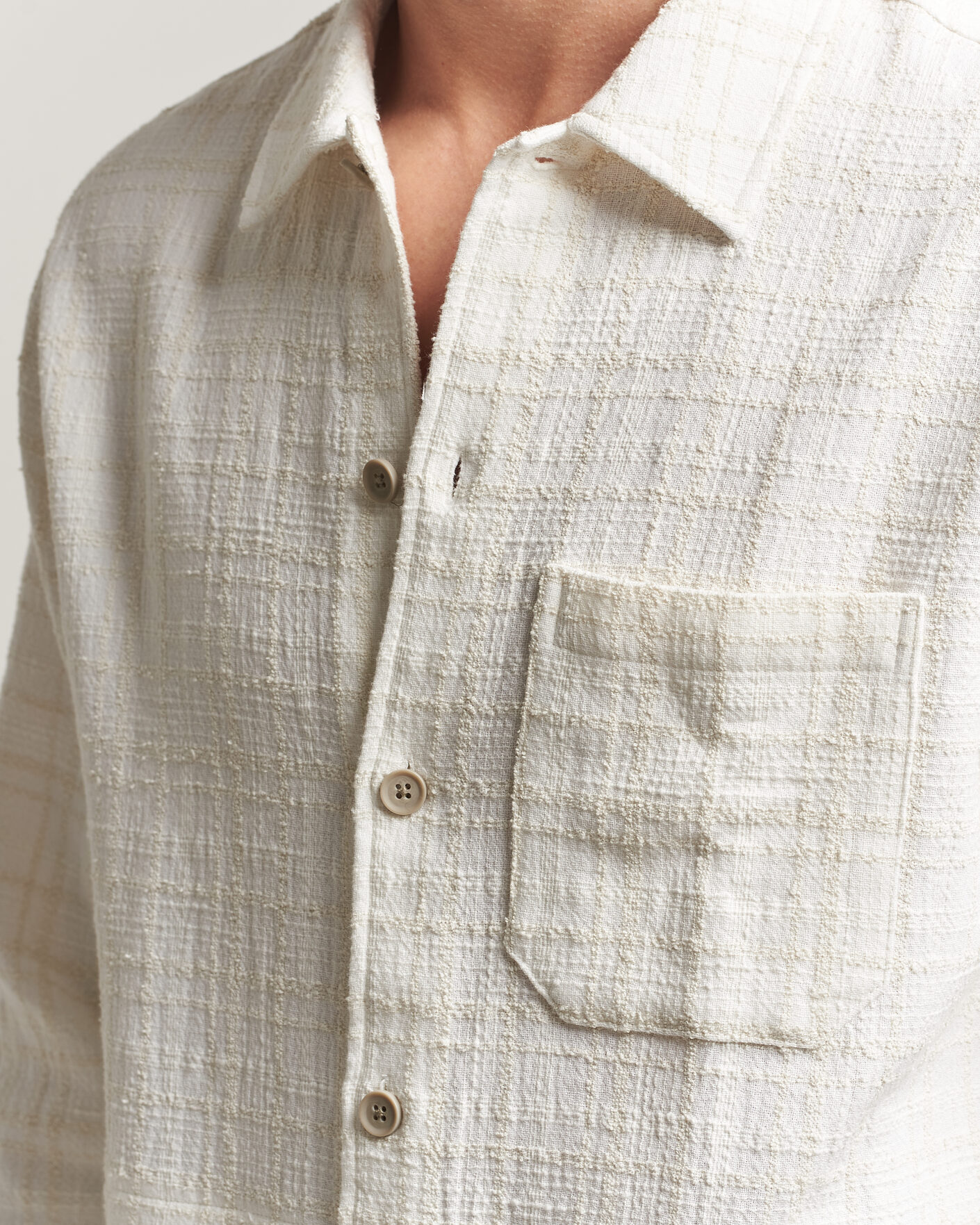 Men | Shirts | Samsøe Samsøe | Damon Checked Overshirt Silver Birch