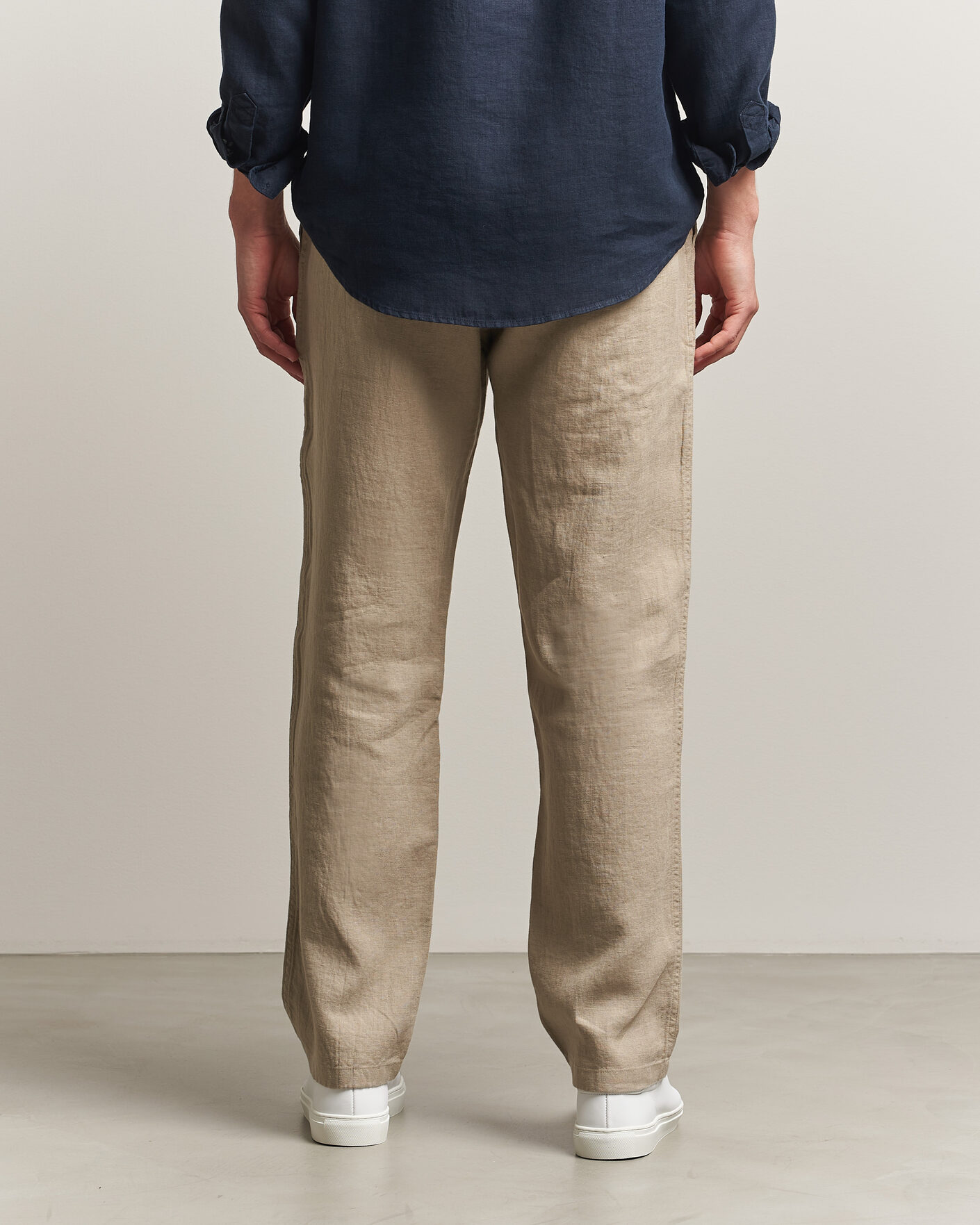 Men | Trousers | Samsøe Samsøe | Jabari Linen Drawstring Trousers Aluminum
