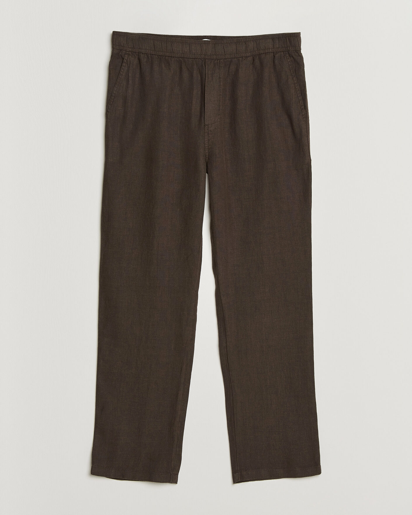 Men | Trousers | Samsøe Samsøe | Jabari Linen Drawstring Trousers Turkish Coffee