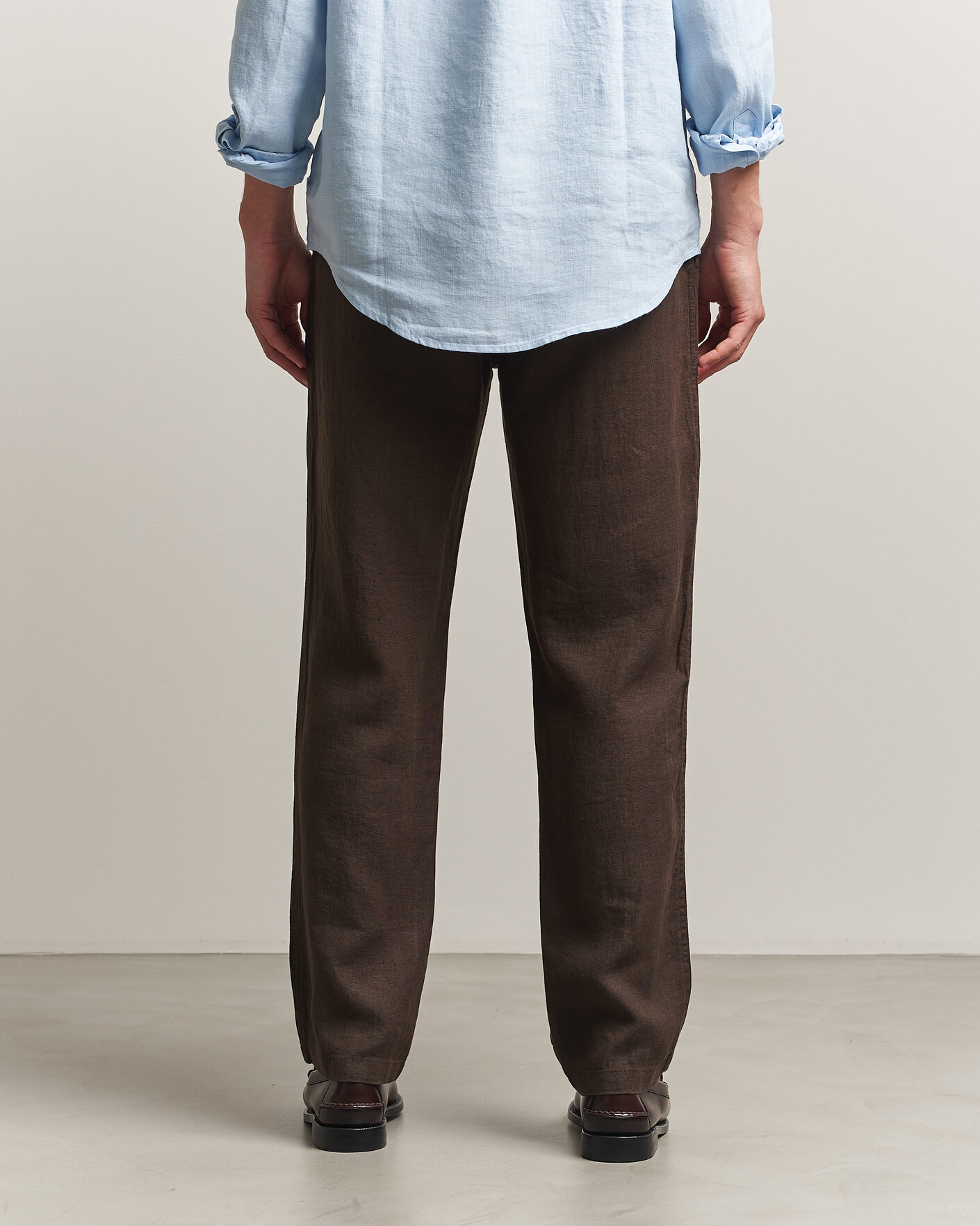 Men | Trousers | Samsøe Samsøe | Jabari Linen Drawstring Trousers Turkish Coffee