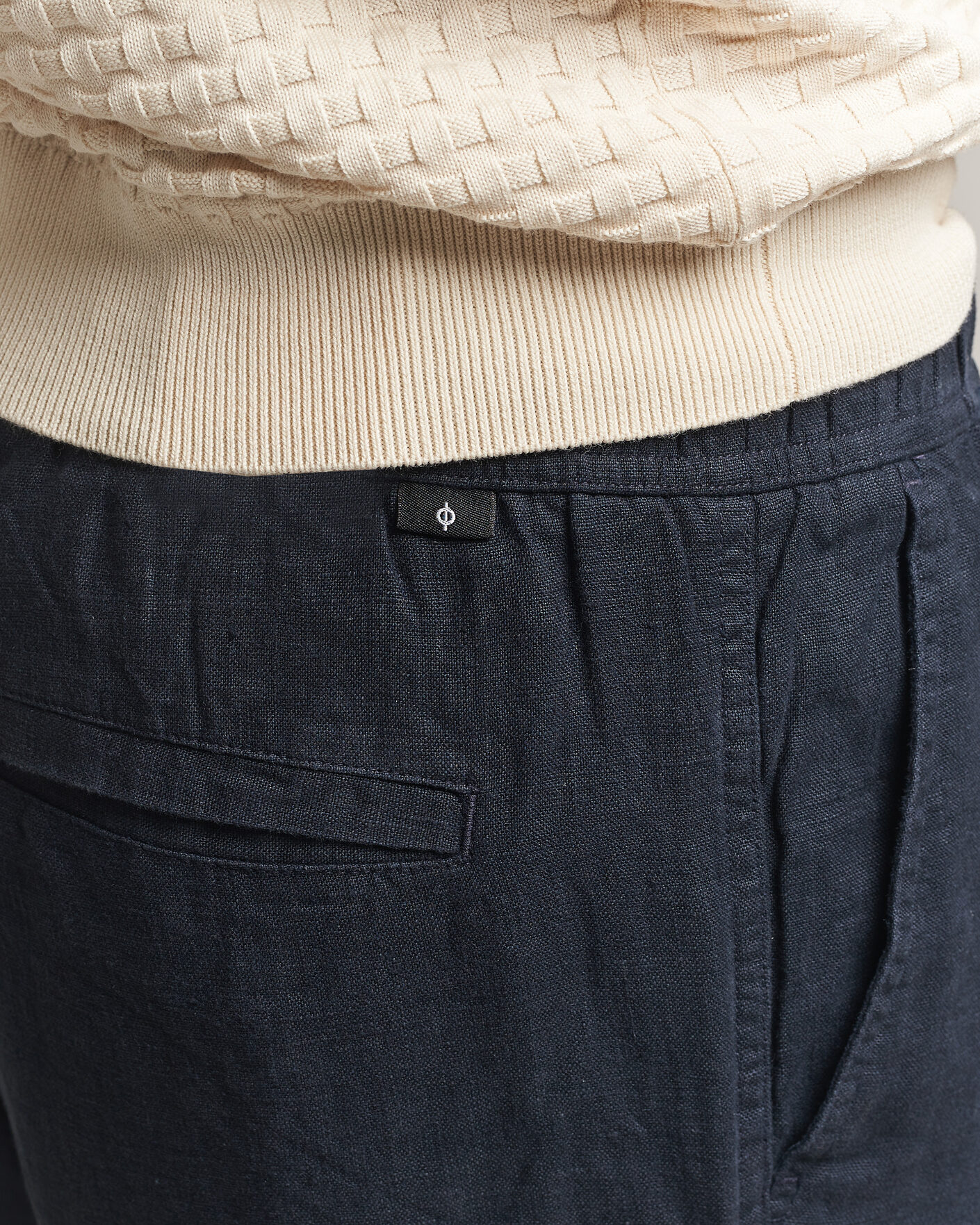 Men | Trousers | Samsøe Samsøe | Jabari Linen Drawstring Trousers Salute Navy