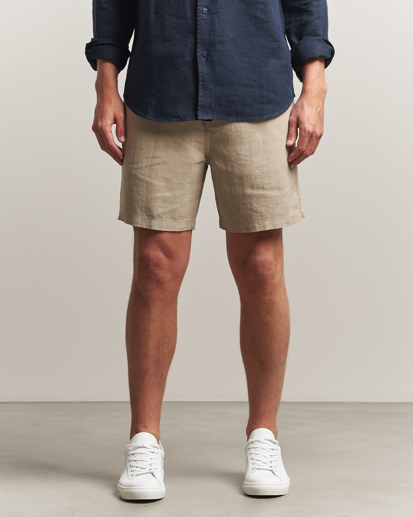 Men | Shorts | Samsøe Samsøe | Jabari Linen Drawstring Shorts Aluminum
