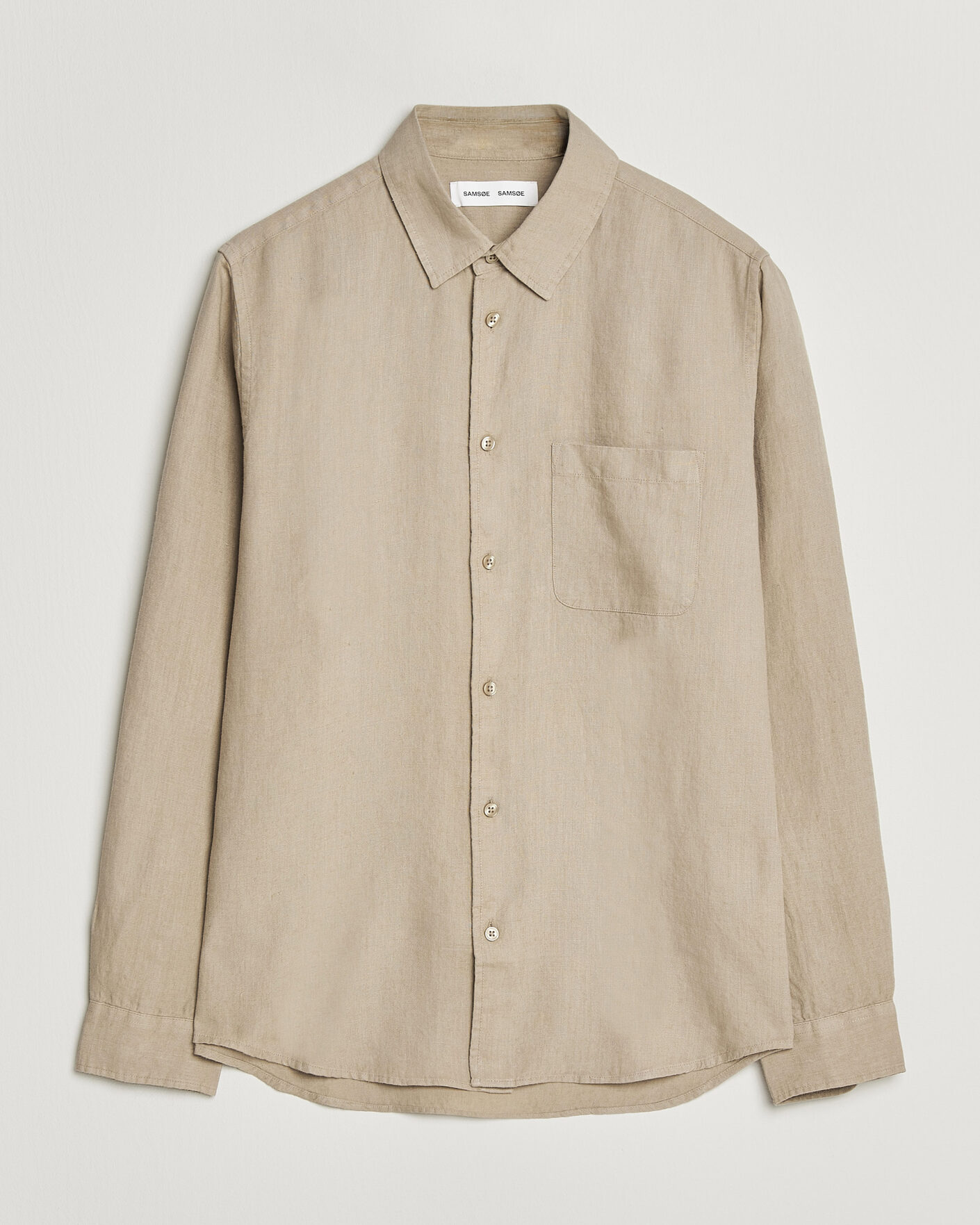 Men | Shirts | Samsøe Samsøe | Liam Linen Shirt Aluminum