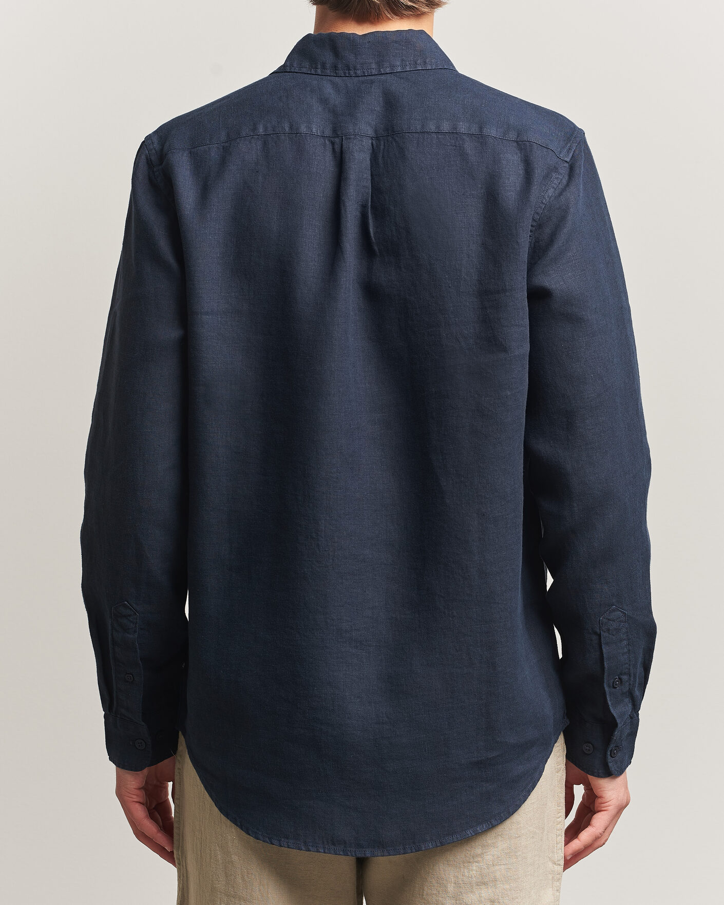 Men | Shirts | Samsøe Samsøe | Liam Linen Shirt Salute Navy