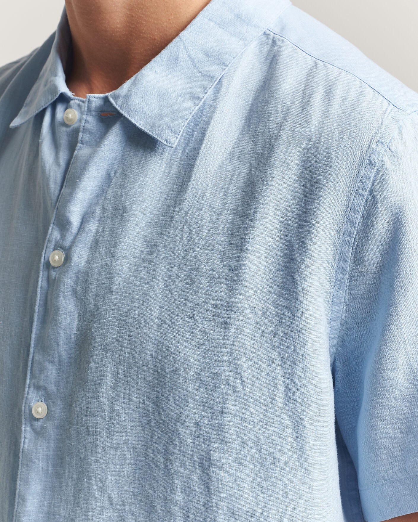 Men | Shirts | Samsøe Samsøe | Avan Linen Short Sleeve Shirt Windsurfer