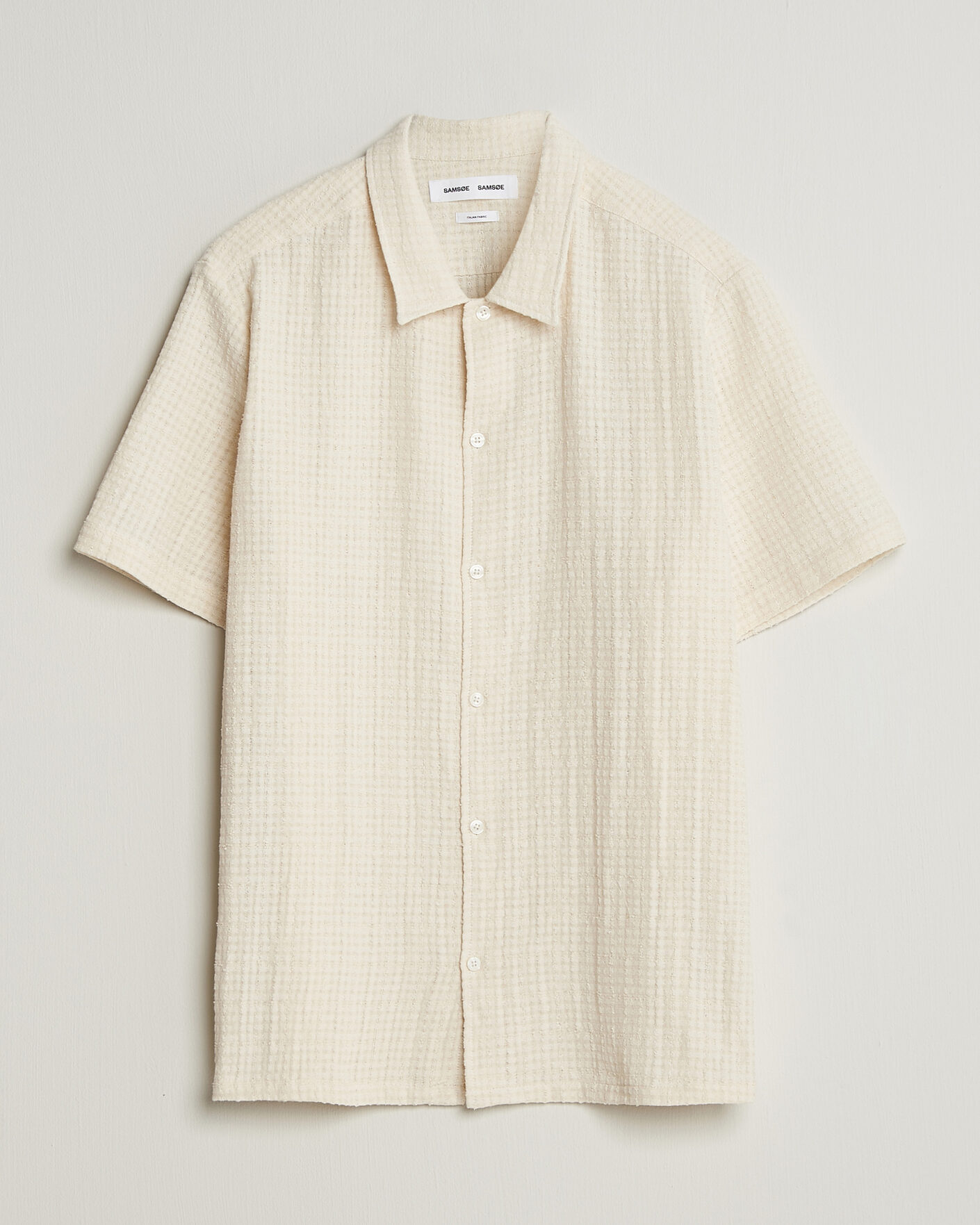 Men | Shirts | Samsøe Samsøe | Avan Structured Short Sleeve Shirt Clear Cream