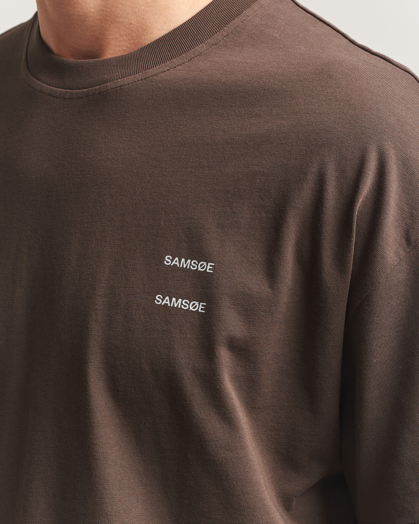 Men | T-Shirts | Samsøe Samsøe | Joel Organic Cotton T-Shirt Turkish Coffee