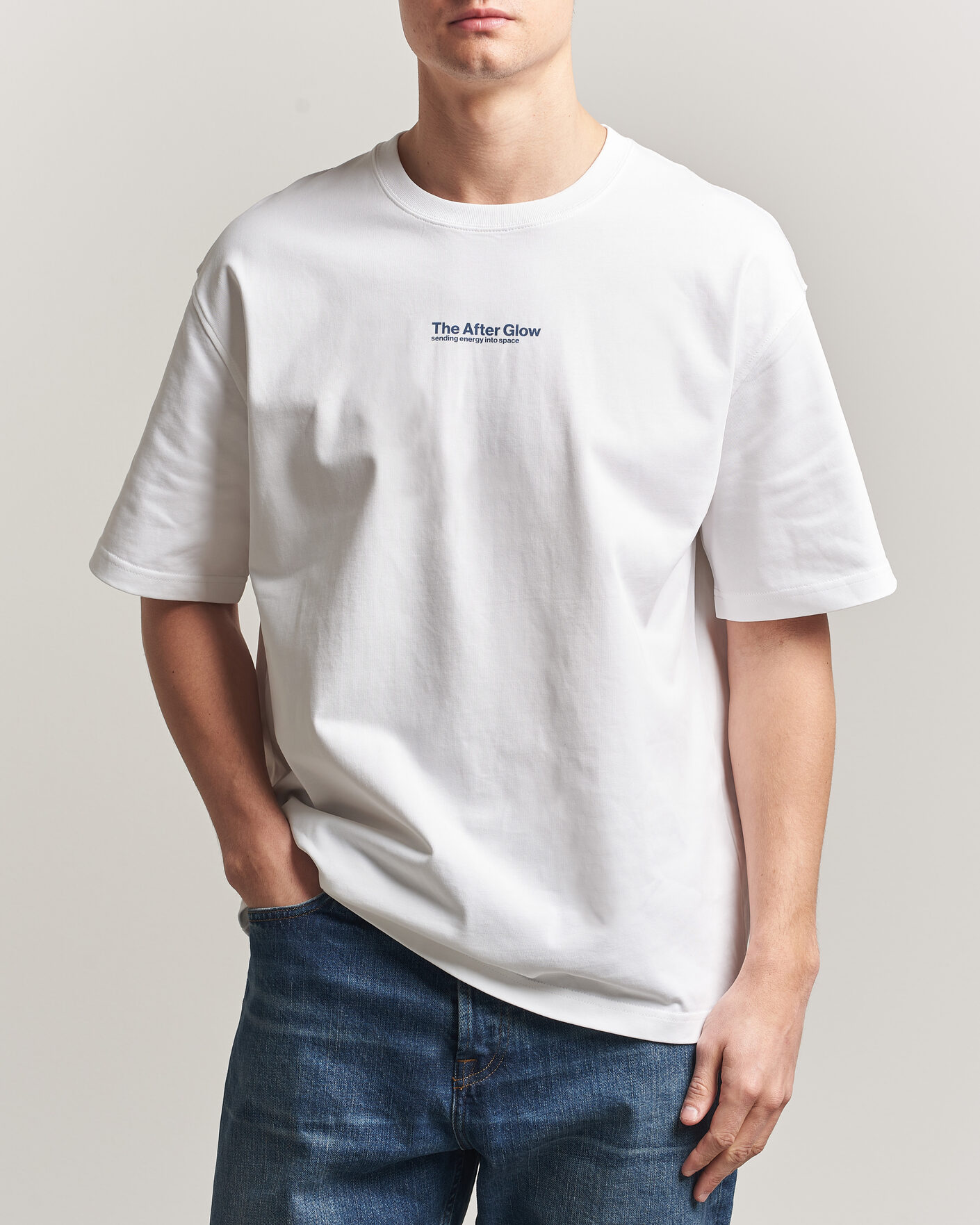 Men | T-Shirts | Samsøe Samsøe | Uni Printed T-shirt White