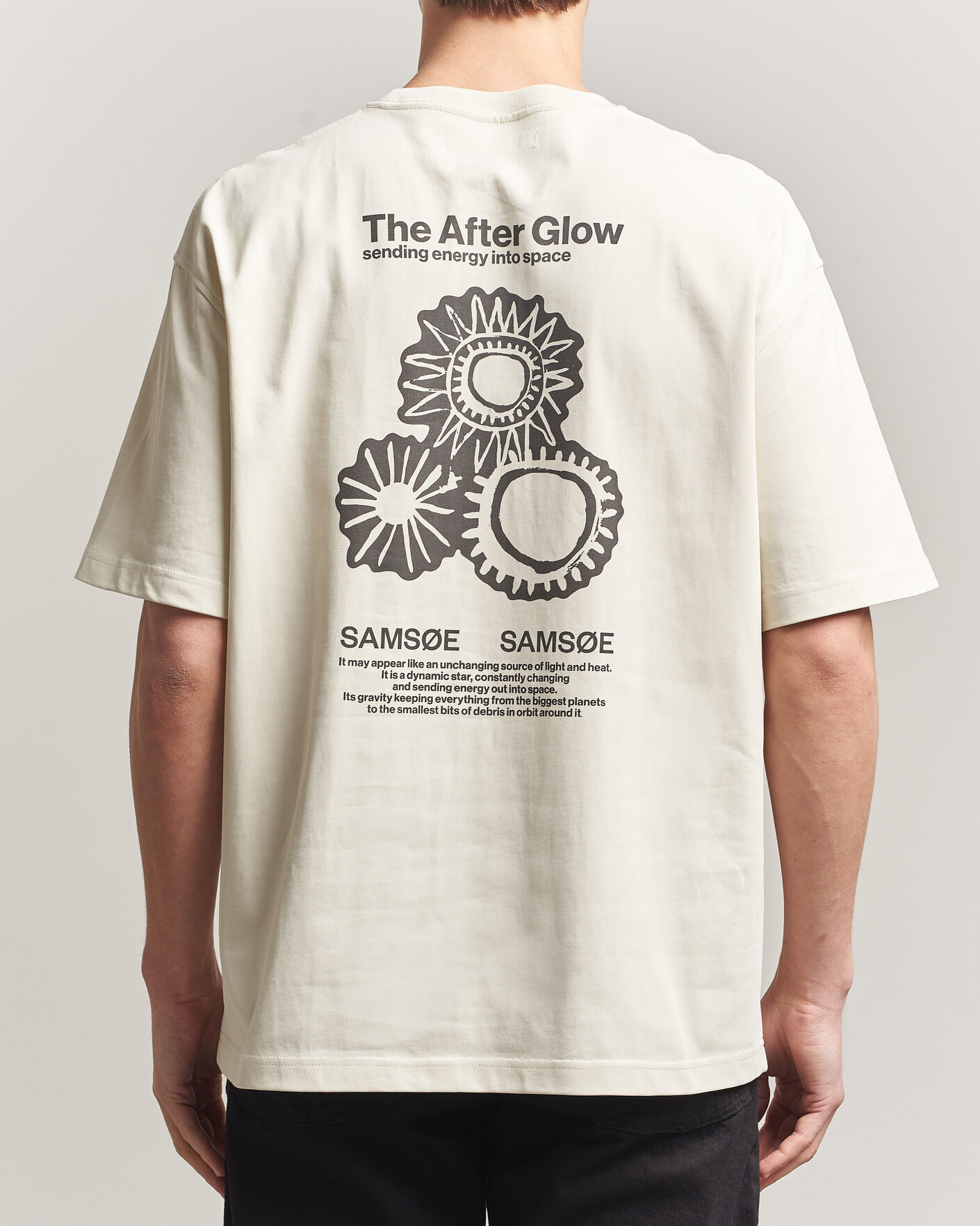 Men | T-Shirts | Samsøe Samsøe | Uni Printed T-shirt Beige