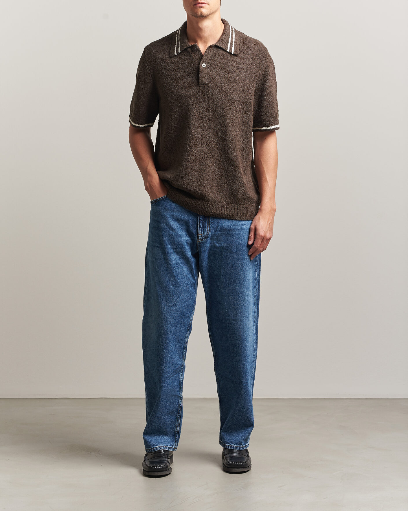 Men | Polo Shirts | Samsøe Samsøe | Pedro Knitted Polo Turkish Coffee